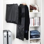 Univivi 5 pcs Sac à vêtements 110 cm/43 sac de costume inch avec fenêtre claire, Zipper, Lavable Oxford Tissus housse pour les vêtements, veste, manteau (24"x43"-5pcs- Oxford)