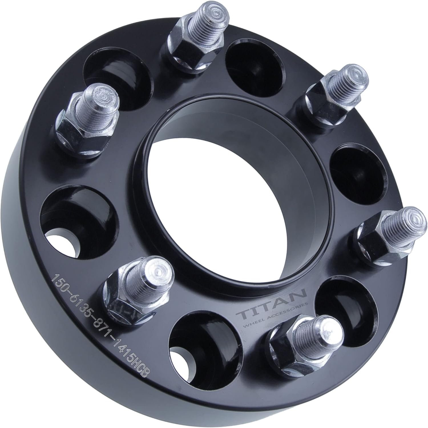 2" 6x135 Hubcentric Wheel Spacers - Fits 2015-2024 Ford F150 Trucks - 2 Inch (50mm), 6x135, 87.1mm Hub, 14x1.5 Studs - Set of 4 - Black