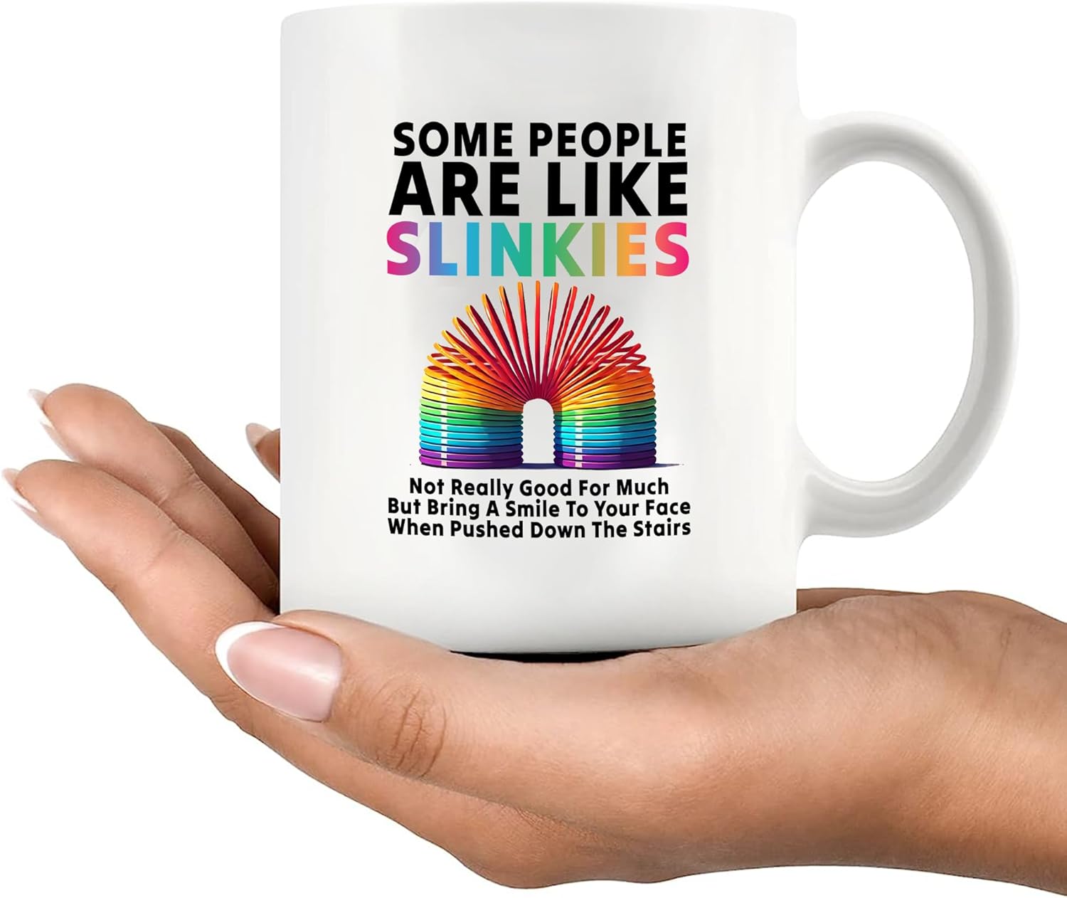 Panvola Some People Are Like Slinkies Sarcastic Gifts To Coworkers Friends Classmates Cool Person Gifts Sarcasm Ceramic Mug 11 oz White - Image 8