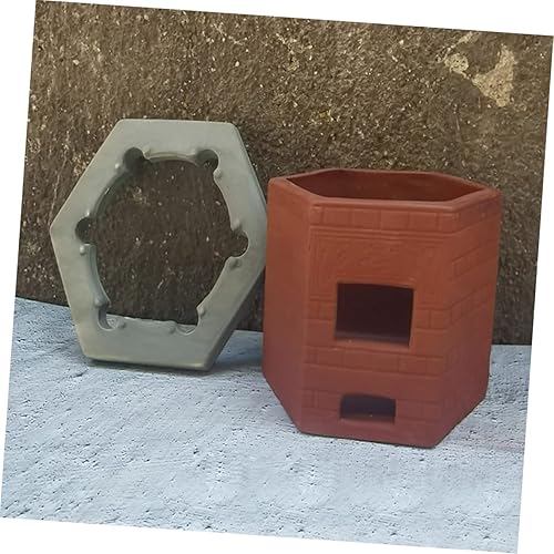 Miniatura 7 de Yardwe Adorno de estufa de cocina en miniatura, decoración de banco de cocina de cerámica para casa de muñecas, diseño delicado para casa de