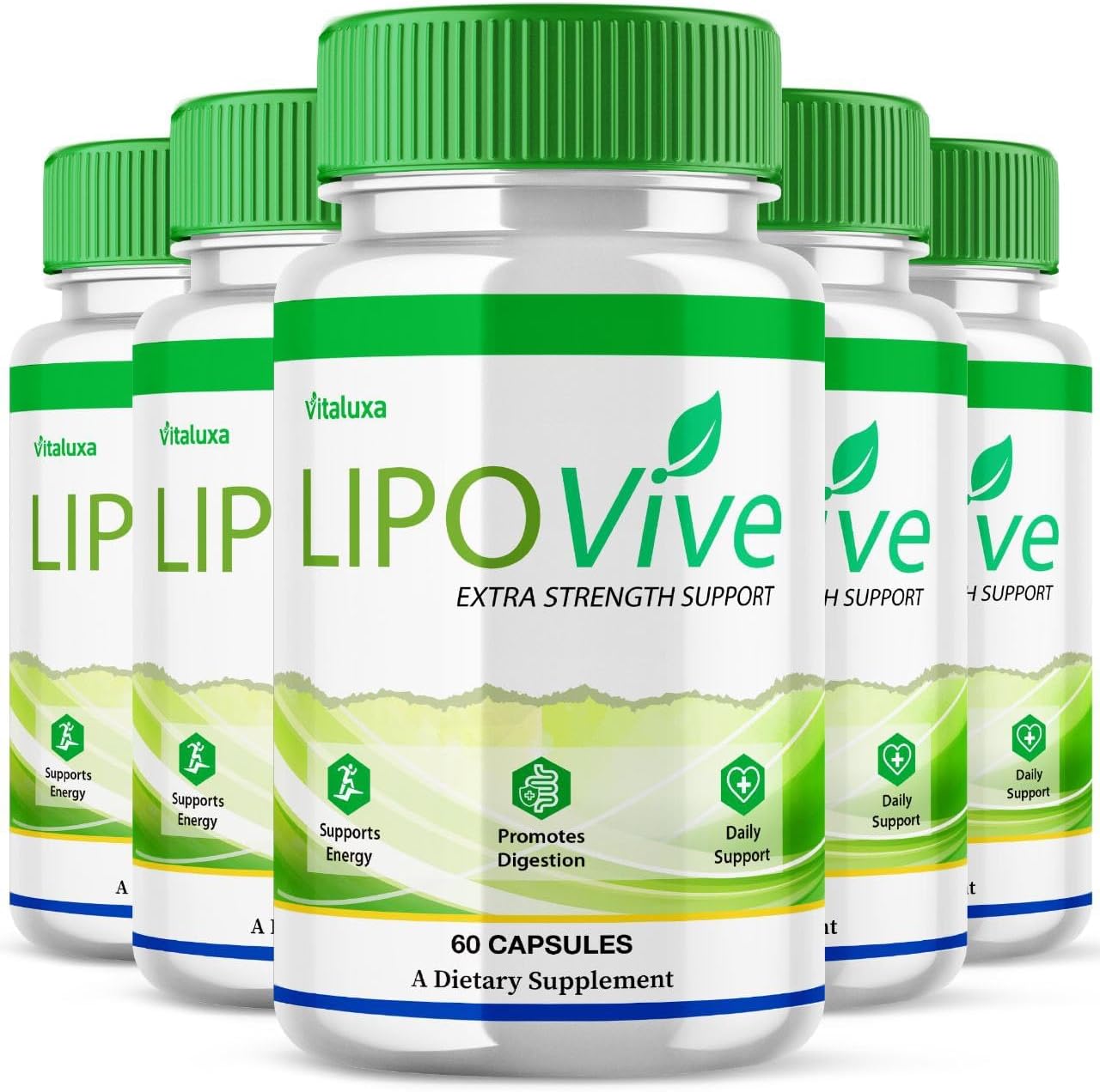 (5 Pack) Lipovive Capsules, Lipovive Pills Advanced Formula Supplement Support Women, Lipovibe Maximum Strength Natural Ingredients, LipoVine Daily Premium Blend Detox Cleanse Review (300 Ct)
