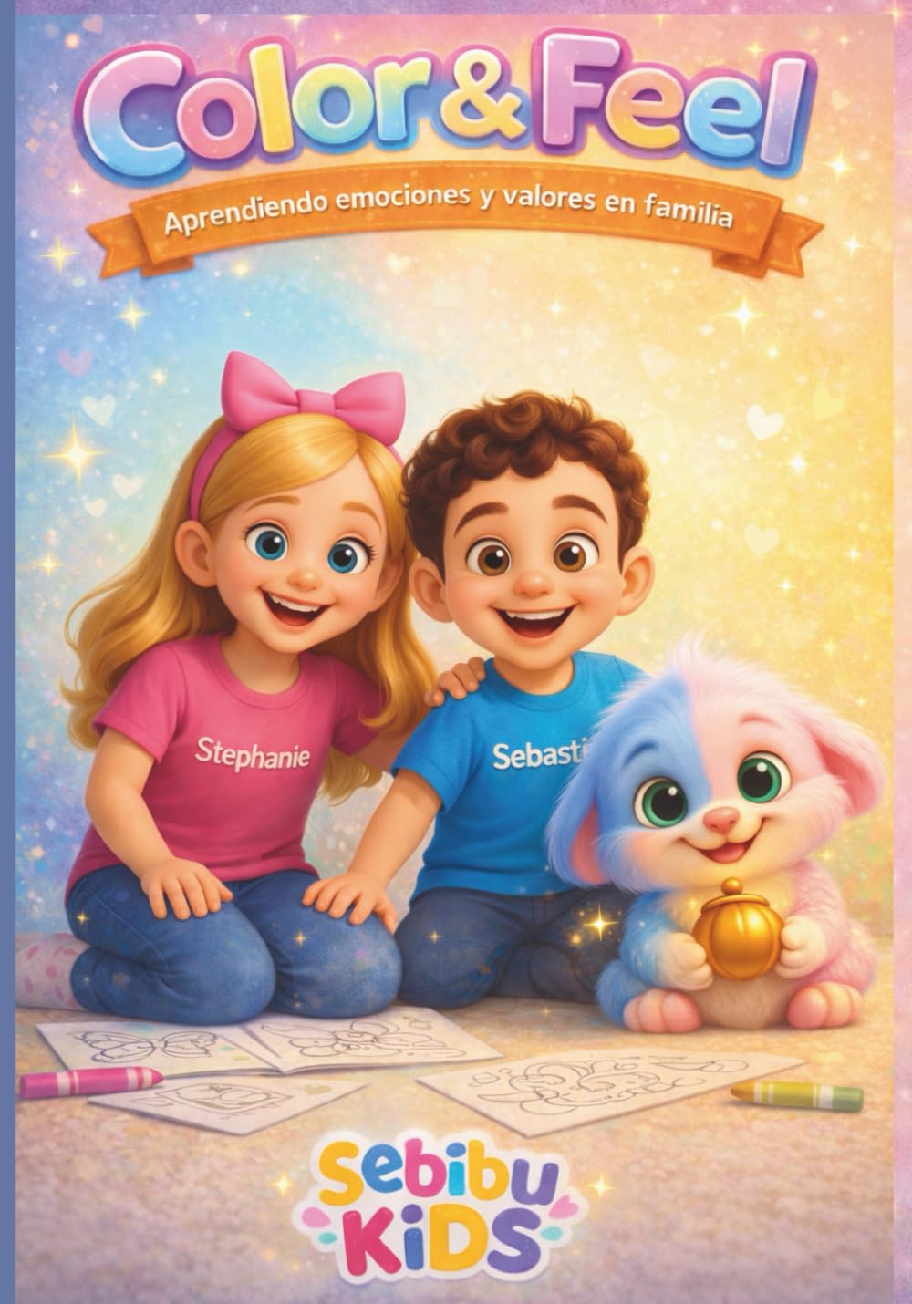 Color & Feel: Aprendiendo emociones y valores en familia | A Coloring Book About Emotions and Family (Bilingual)
