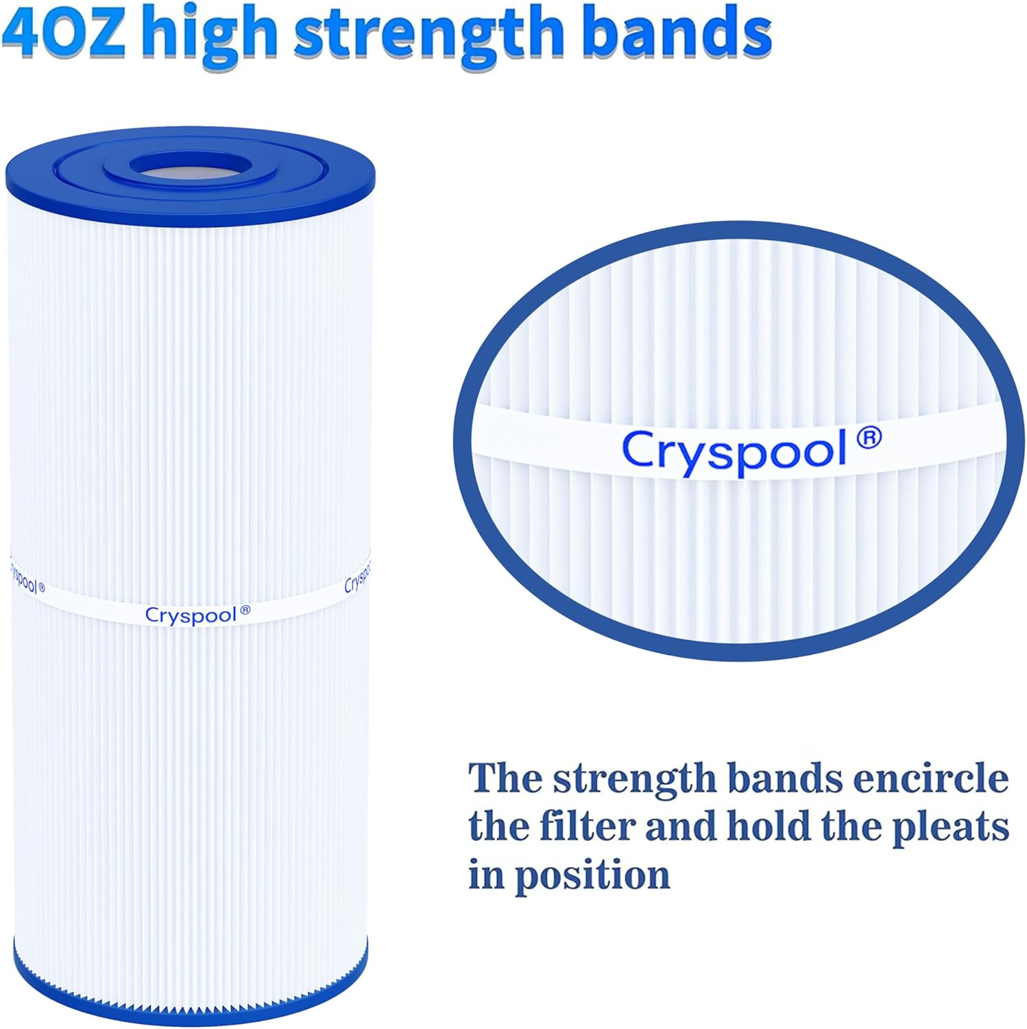 Cryspool® CRP35B Filter Compatible with Hot Springs Limelight Hot Tub, 2018+Pulse, Flash, Flair, Prism, Beam-78161, Watkins 1642301-1, 78161, 78286, 35 Sq. Ft Spa Filter Cartridge, 2 Pack - Image 5