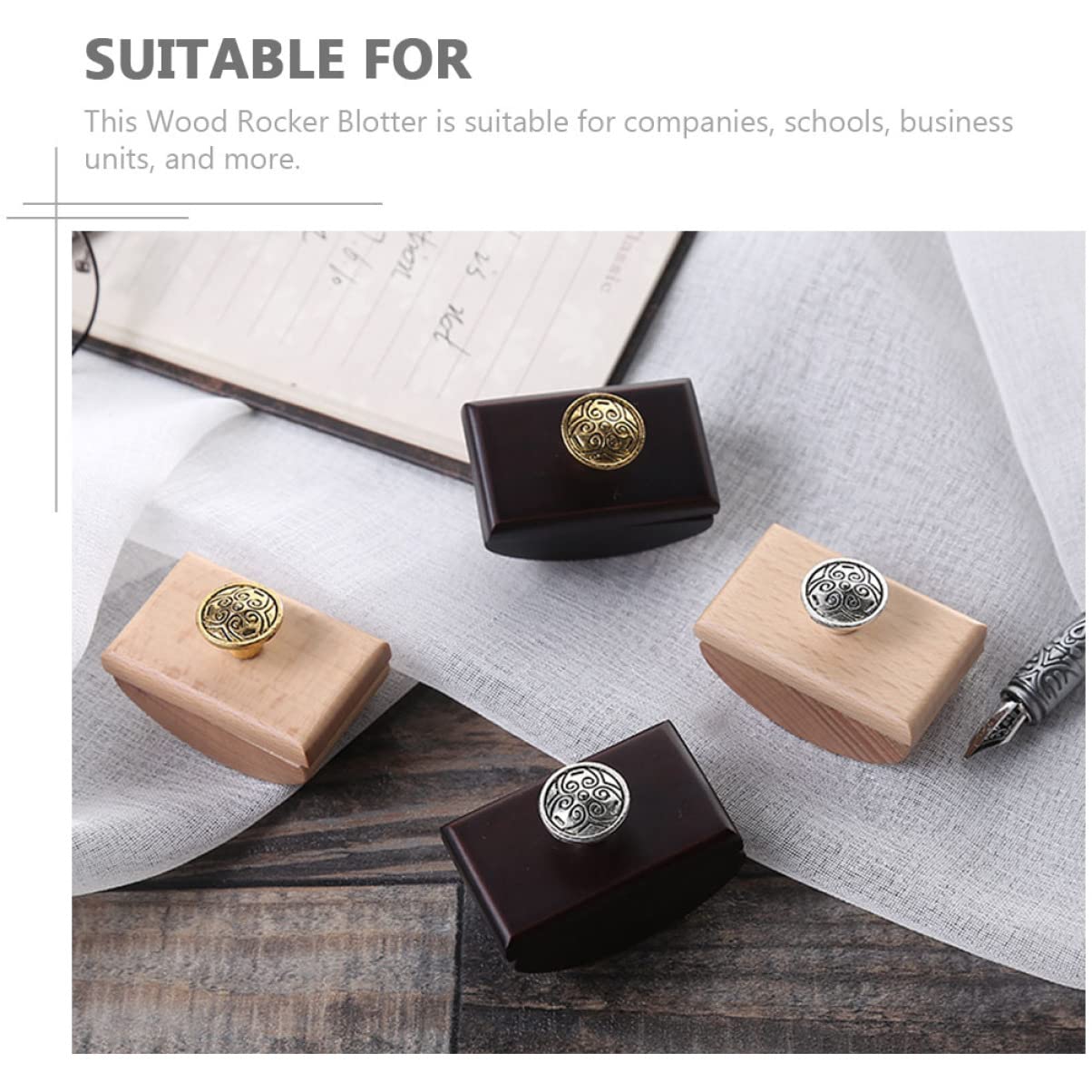 NUOBESTY 10pezzi Blotter Legno Portatile Per Calligrafia Strumento Assorbente Inchiostro Per Timbri e Scrittura Rapida Assorbente e Riutilizzabile Color Legno Naturale