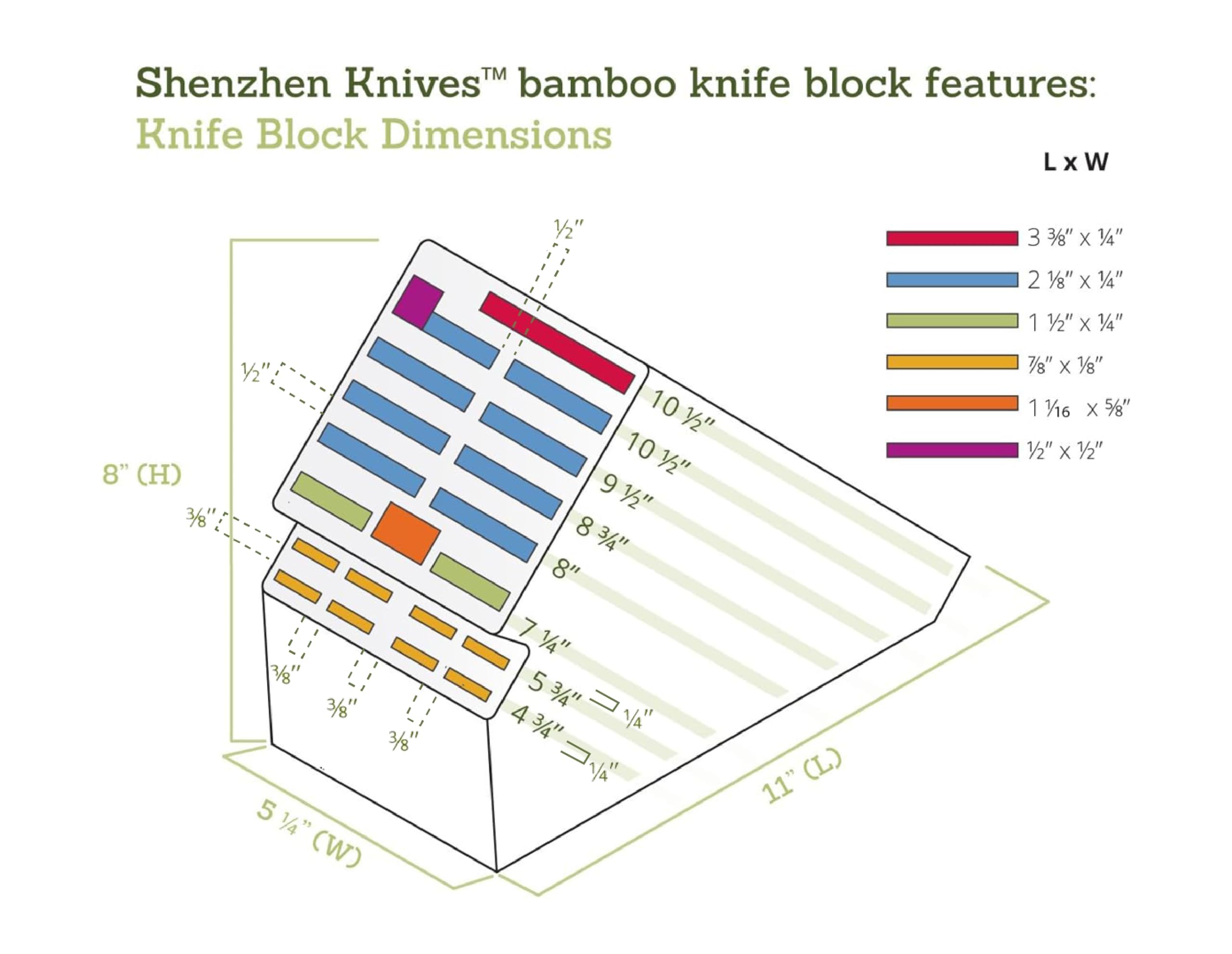 Shenzhen Universal-Messerblock Bambusholz, 20 Schlitze