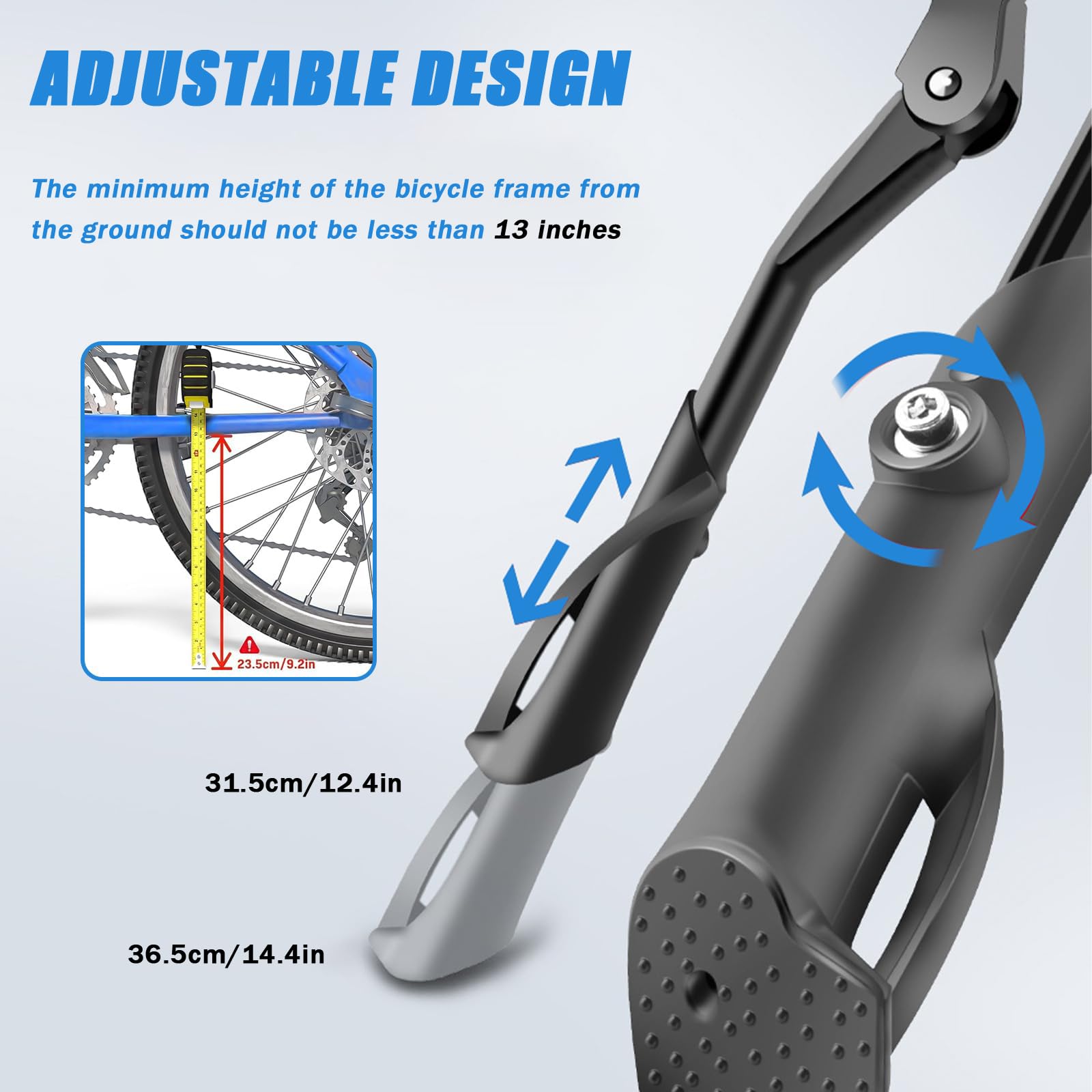 Fahrradständer für Focus Jam² SL Jarifa Mares Mares 9.9 Mares Al Mares AX, Aluminiumlegierung Einstellbarer Seitenständer Fahrrad Stützbeine Seitenständer mit Rutschfestem Gummifuß,B Sport & Freizeit