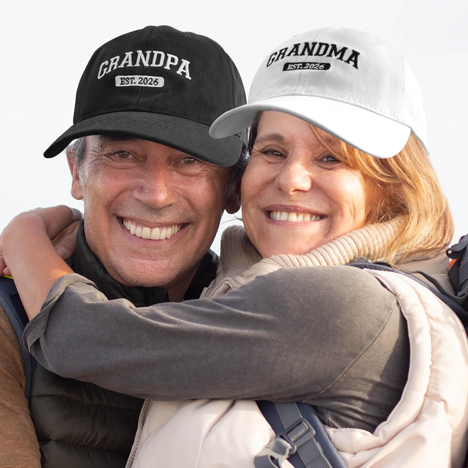 Grandma and Grandpa Hats 2026, Promoted to Grandma and Grandpa Gifts, Pregnancy Announcement for Grandparents Hat Set, First Time Grandparents Gifts - Image 8