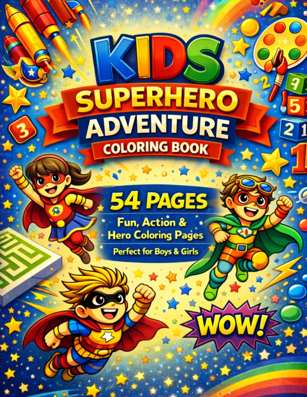 Kids Superhero Coloring Book: Fun, Action & Hero Coloring Book