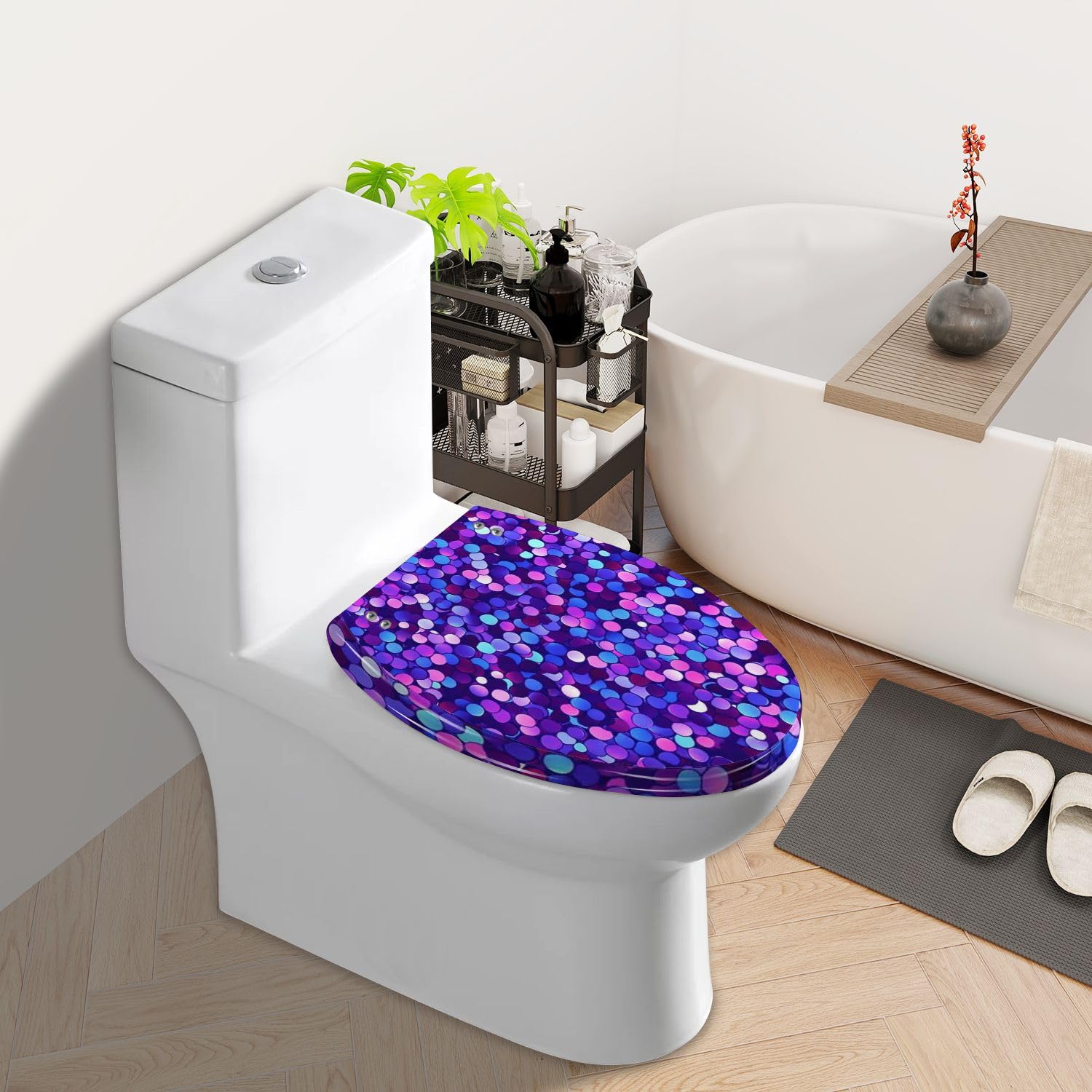 Sedile WC allungato per bagno