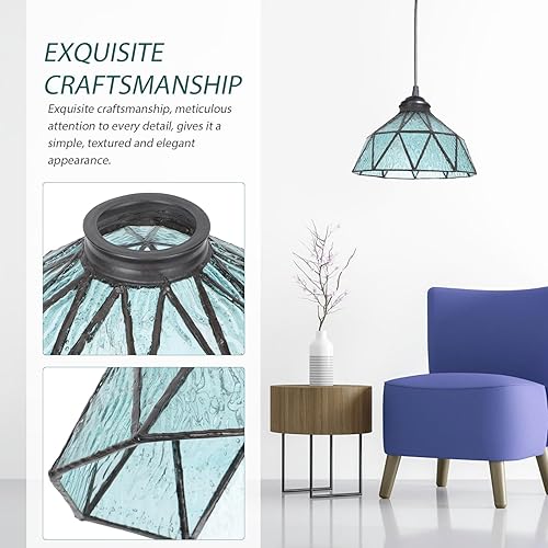 Miniatura 5 de BESTOYARD Lámpara de cristal de reemplazo de pantalla de vidrieras lámpara de pared lámpara de lámpara de decoración retro bombillas de luz de noche