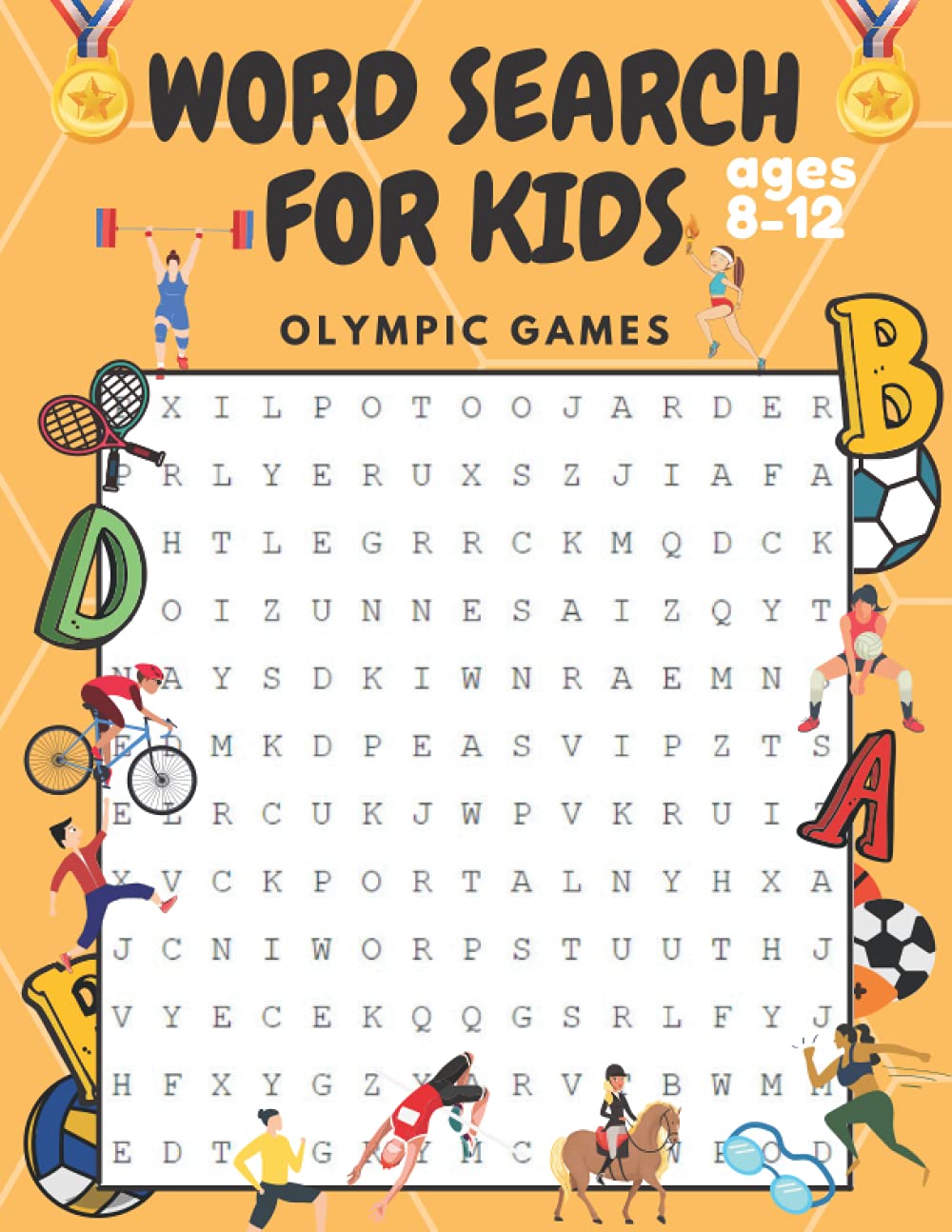 Word Search For Kids Ages 8-12, Olympic Games: Sports Gifts For Boys And Girls, 148 Words To Find From 37 Olympic Sports | Search And Drawing Of Sports