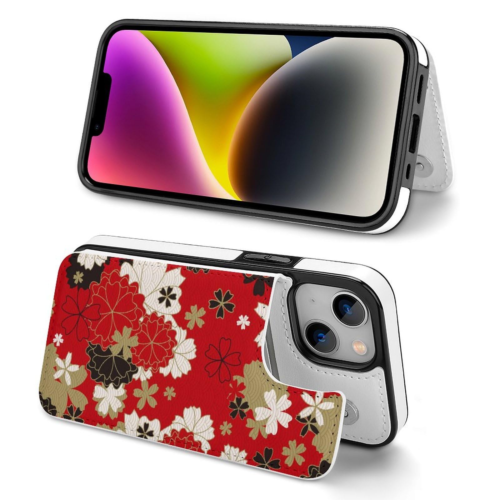 Amazon.co.jp: iPhone 16 Proケース 手帳型 和風 和柄 花 桜