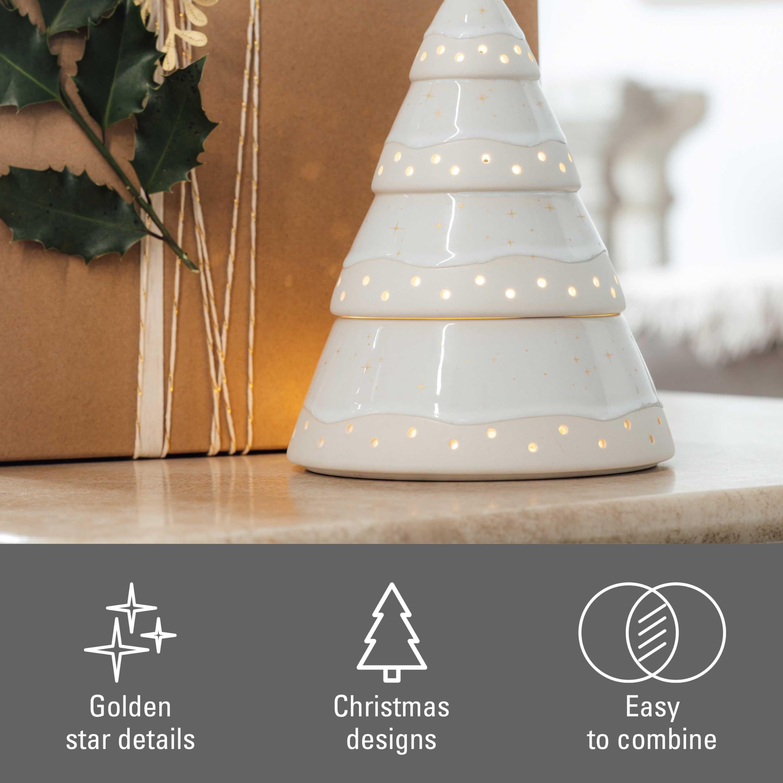 like. by Villeroy & Boch – świecznik dekoracyjny w kształcie drzewka Winter Glow, dekoracja świąteczna z porcelany Premium