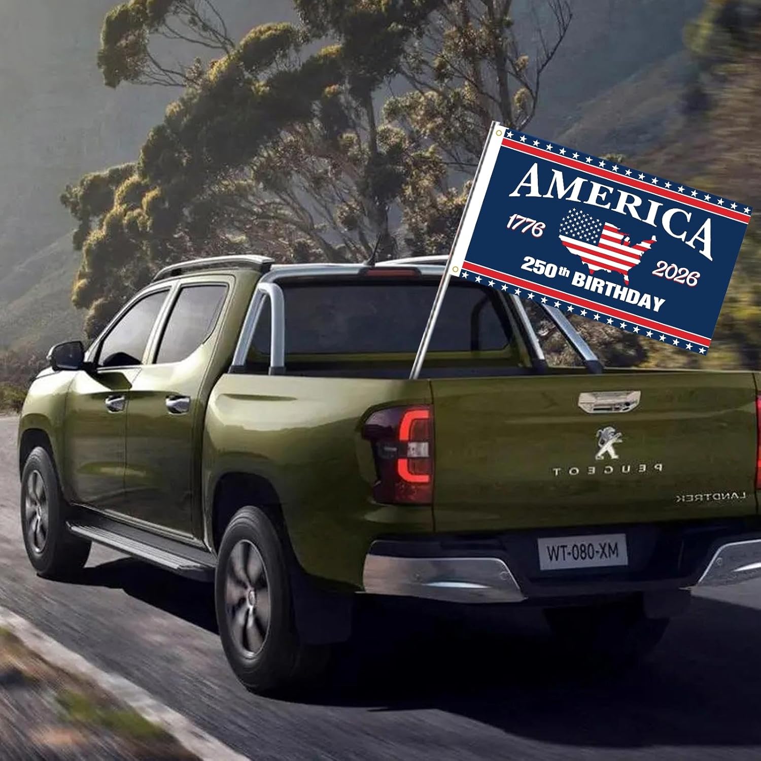 WENWELL America 250th Anniversary Flag,3x5 Feet, USA Map Design,1776-2026 250 Years Birthday Patriotic Decor for Outdoor, Front Door, Porch, Wall - Image 4