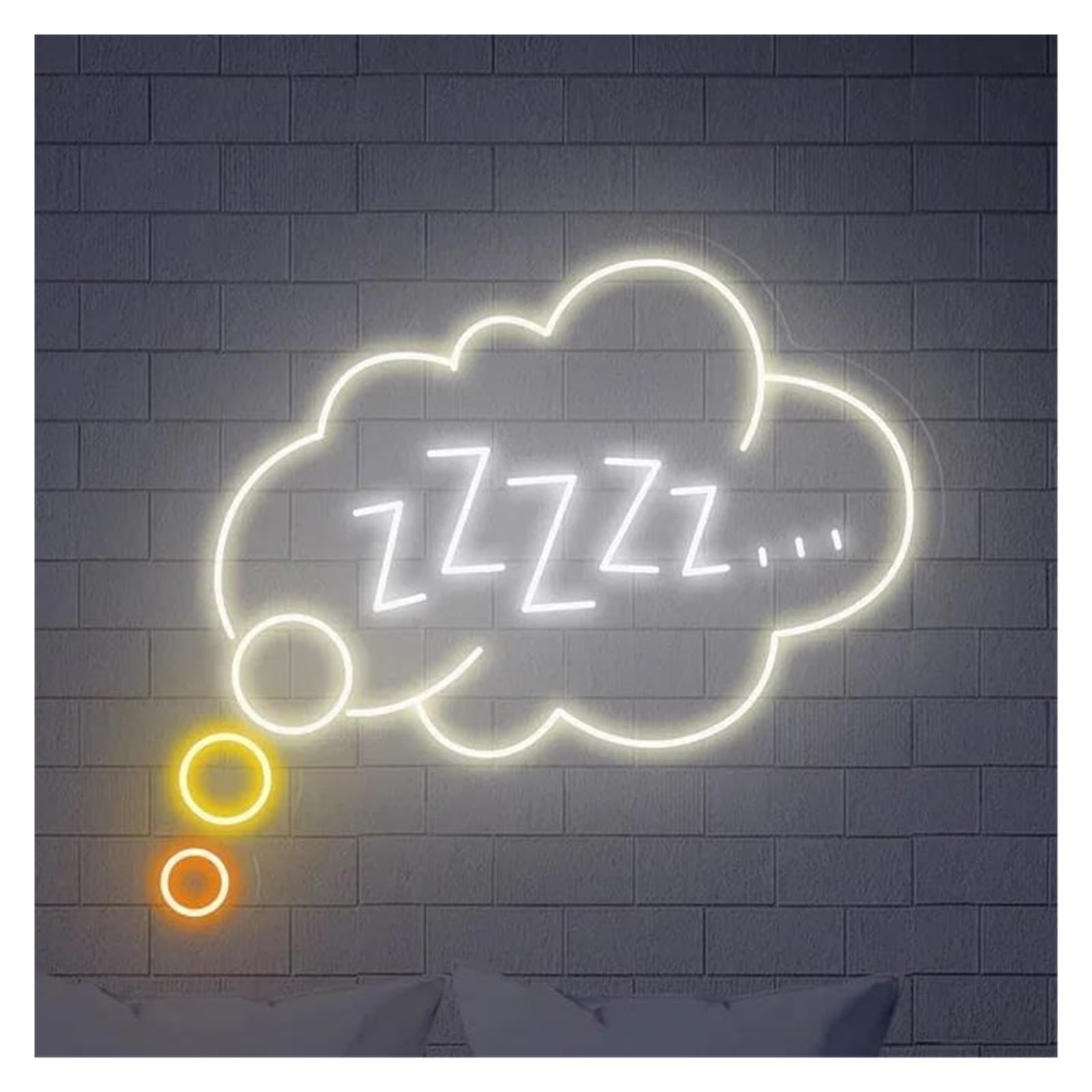 Shouxi G Sign Lamp Neon Sign Oodnight Sleepin Zzzz Dimmable For Kid's Room Hotel Aesthetic Indoor Wall Decor Usb Powered 46Cm
