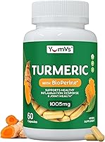 Vista 1 de YUM-Vs Suplemento de curcumina de cúrcuma con pimienta negra – Hecho con 100 mg de extracto + 900 mg de cúrcuma orgánica cruda – Suplemento