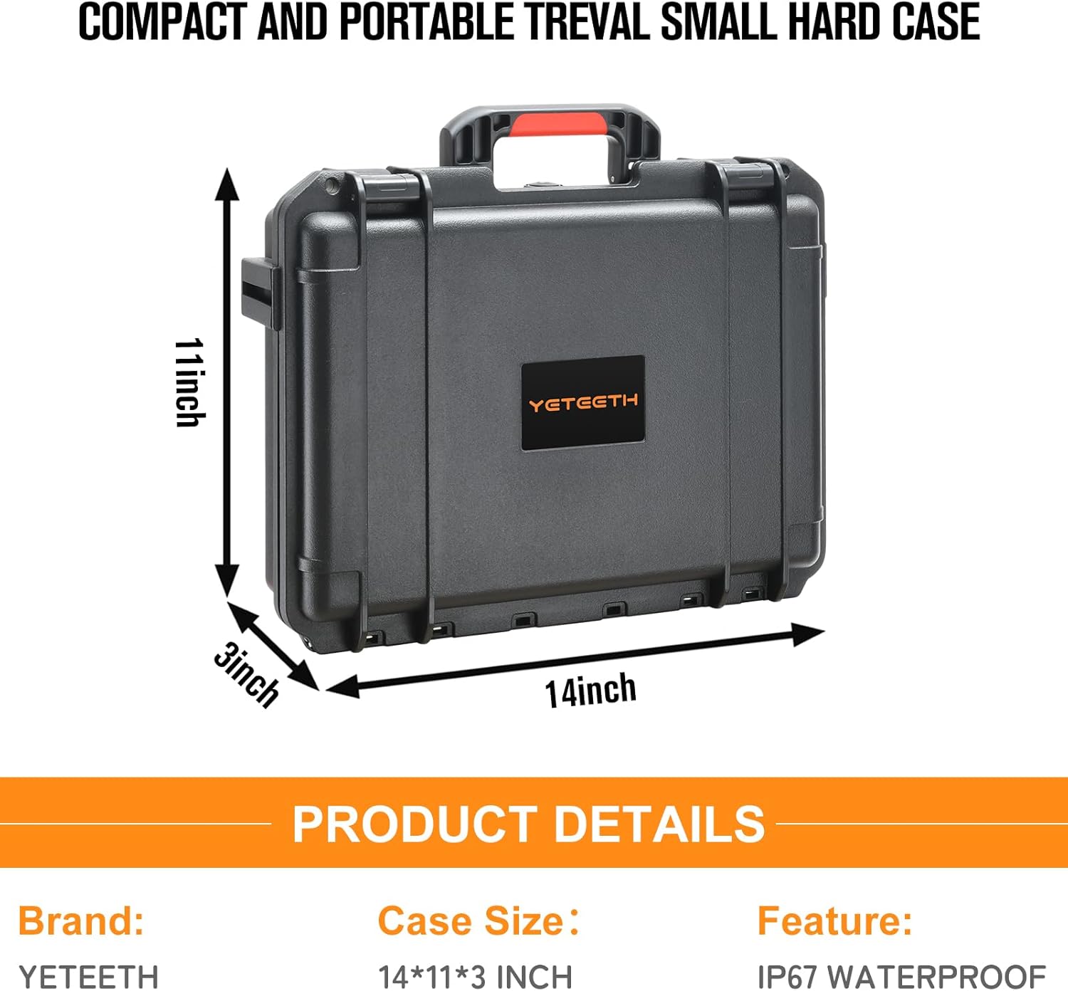 Hard Case for DJI Mini 4 Pro: Waterproof Hard Shell with Foam for DJI Drone Mini 3 Pro/Min3/RC2/RC/RC-N2/N1| Travel Carrying Storage Box for fly more combo Batteries and Accesories Kit ( Case Only) - Image 3