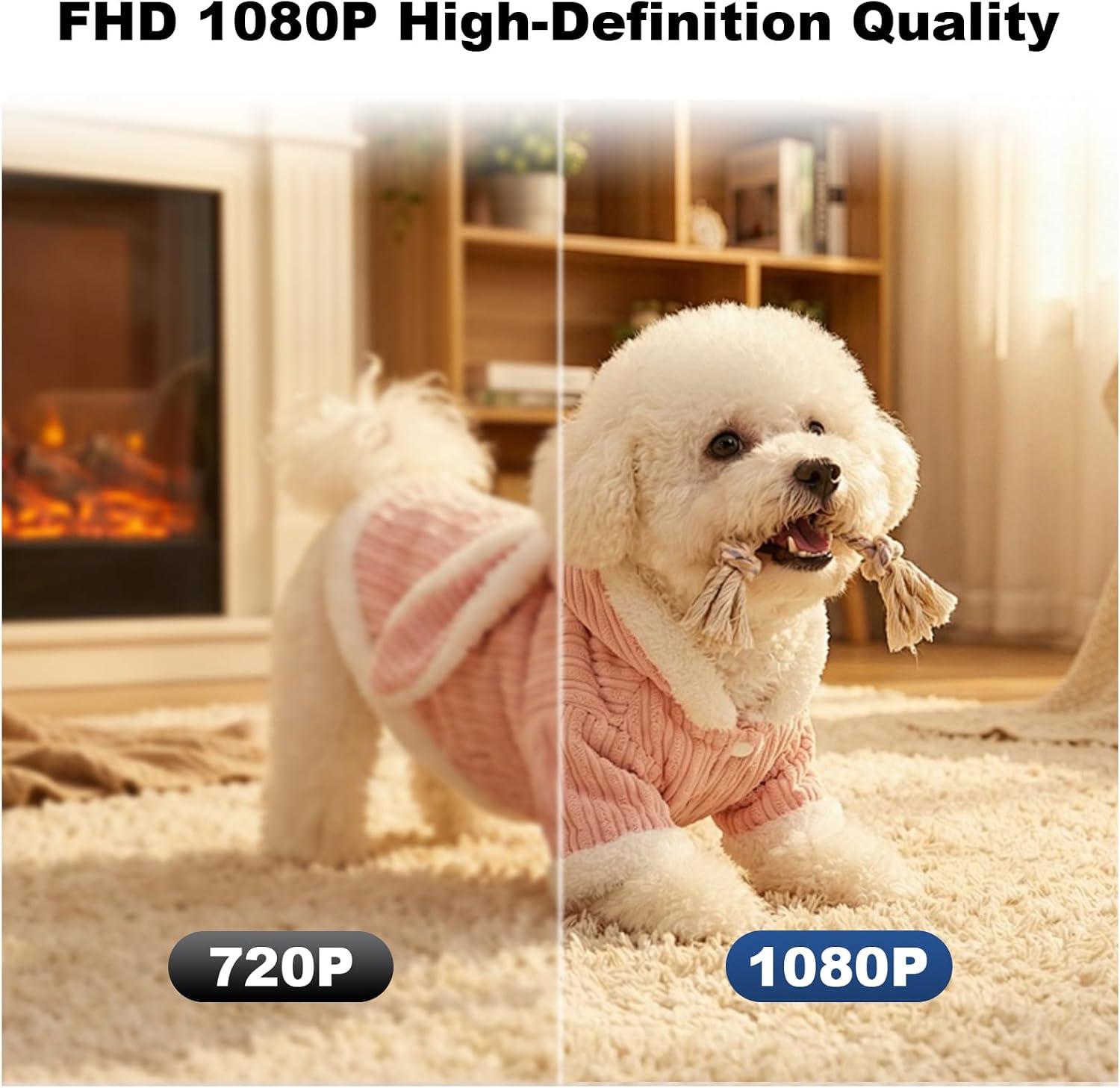 2.4G/5G WiFi Camera with Type-C Charger, 1080P HD Indoor Camera with Motion Detection, Plug-in Mini Cam for Home and Pet Care