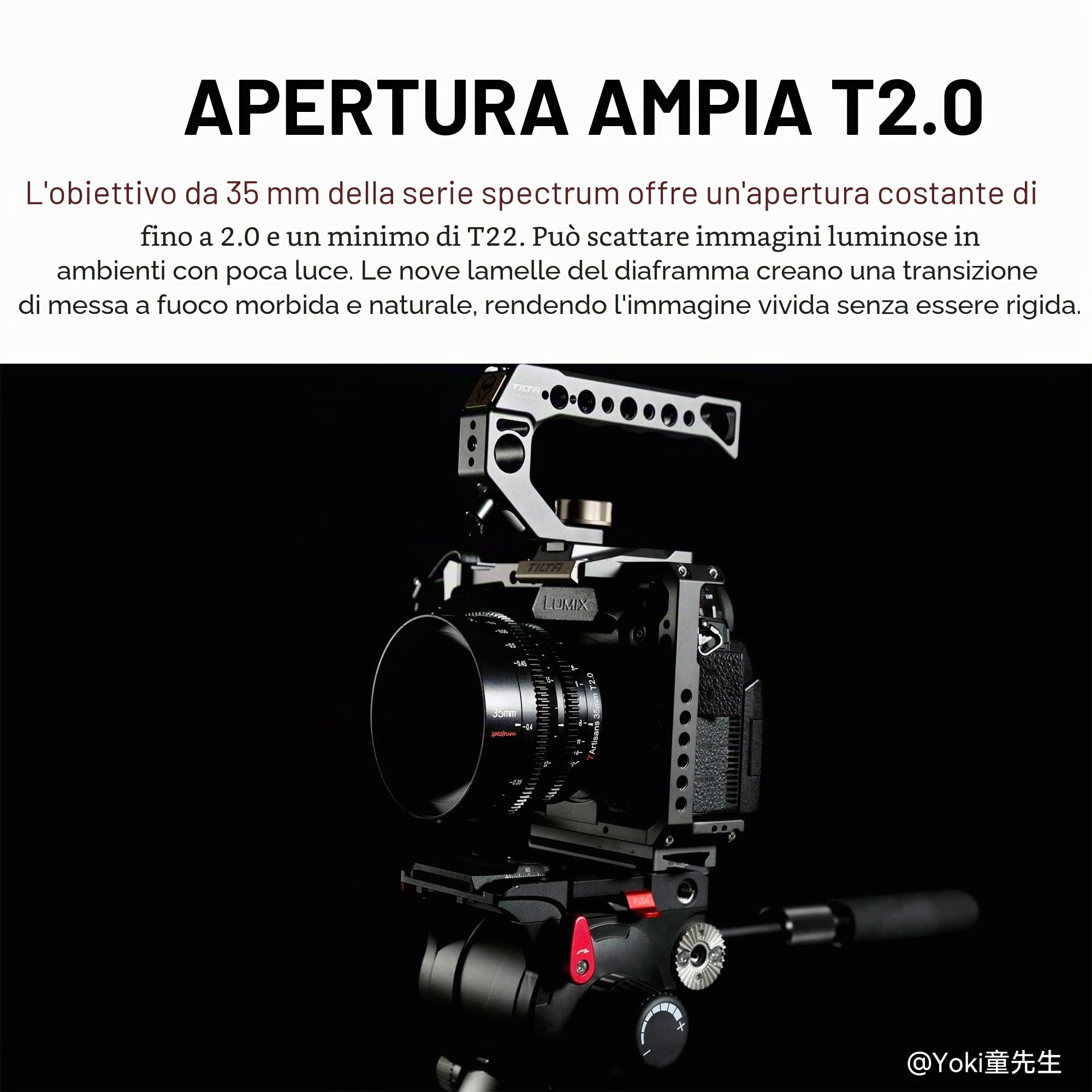 7artisans Obiettivo Cine Full Frame T2.0 da 35 mm con ampia apertura, compatibile con montaggio Canon R, messa a fuoco manuale, lente per cinema a bassa distorsione, fotocamere mirrorless per Canon R