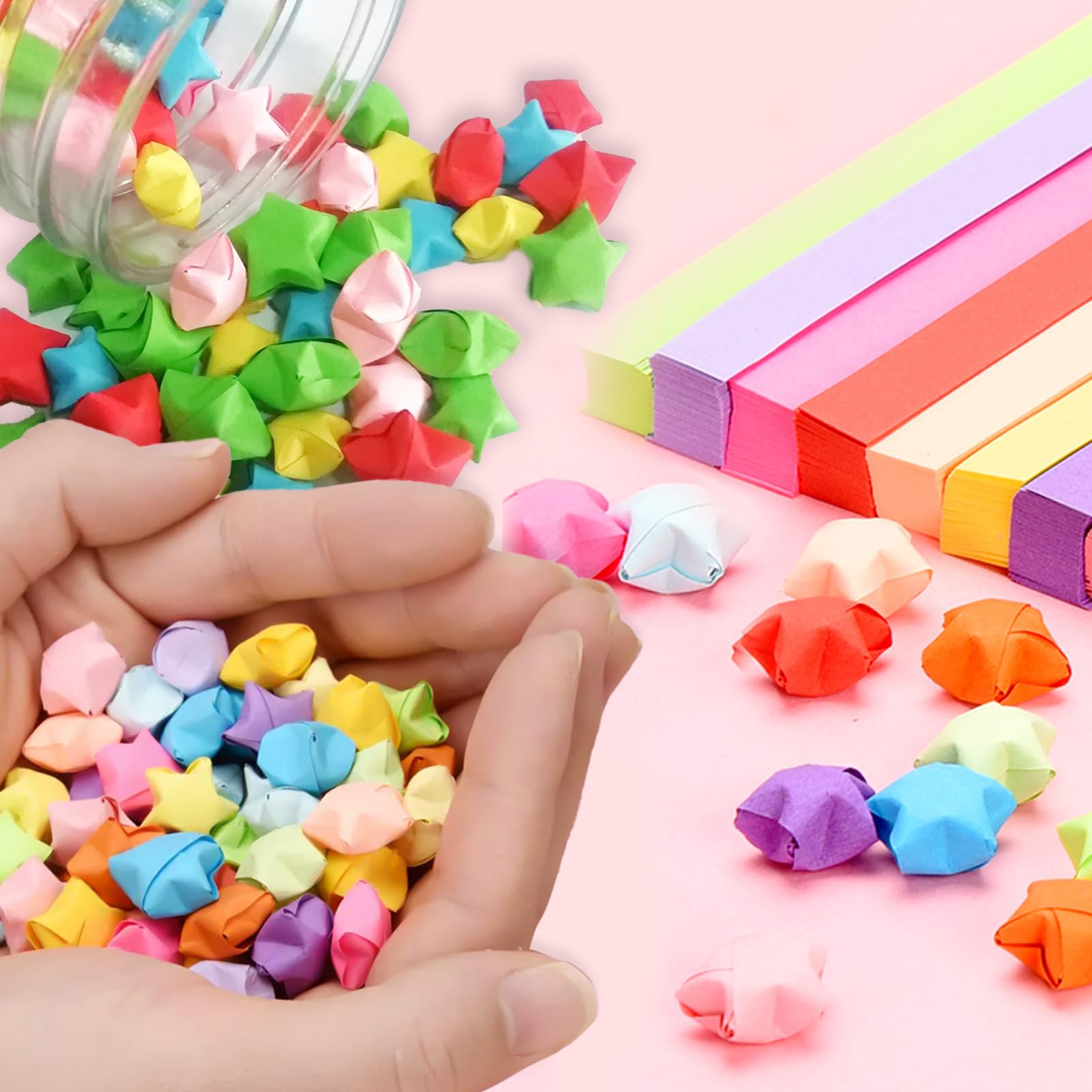 Carta Origami Stars - 540 Strisce, 27 Colori, Per DIY, Scuola E Decorazioni - Foto 12