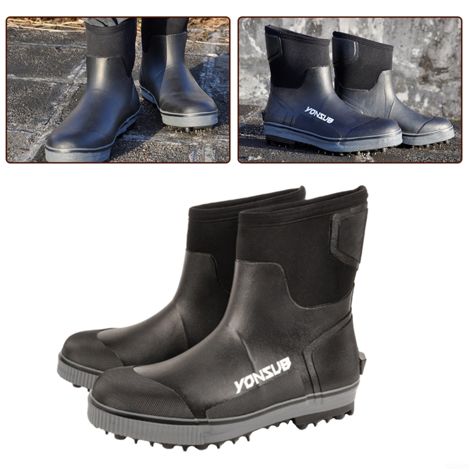 Zapatos de agua de neopreno para hombre y mujer, antideslizantes, de acero, secado rápido, para exteriores, color negro, par