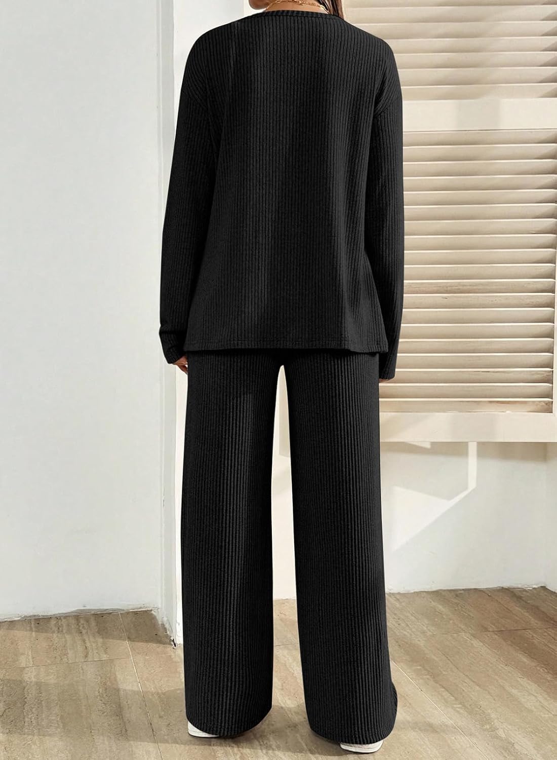 BLENCOT Maternity Lounge Set 2 Piece Long Sleeve Top and Pants with Pockets