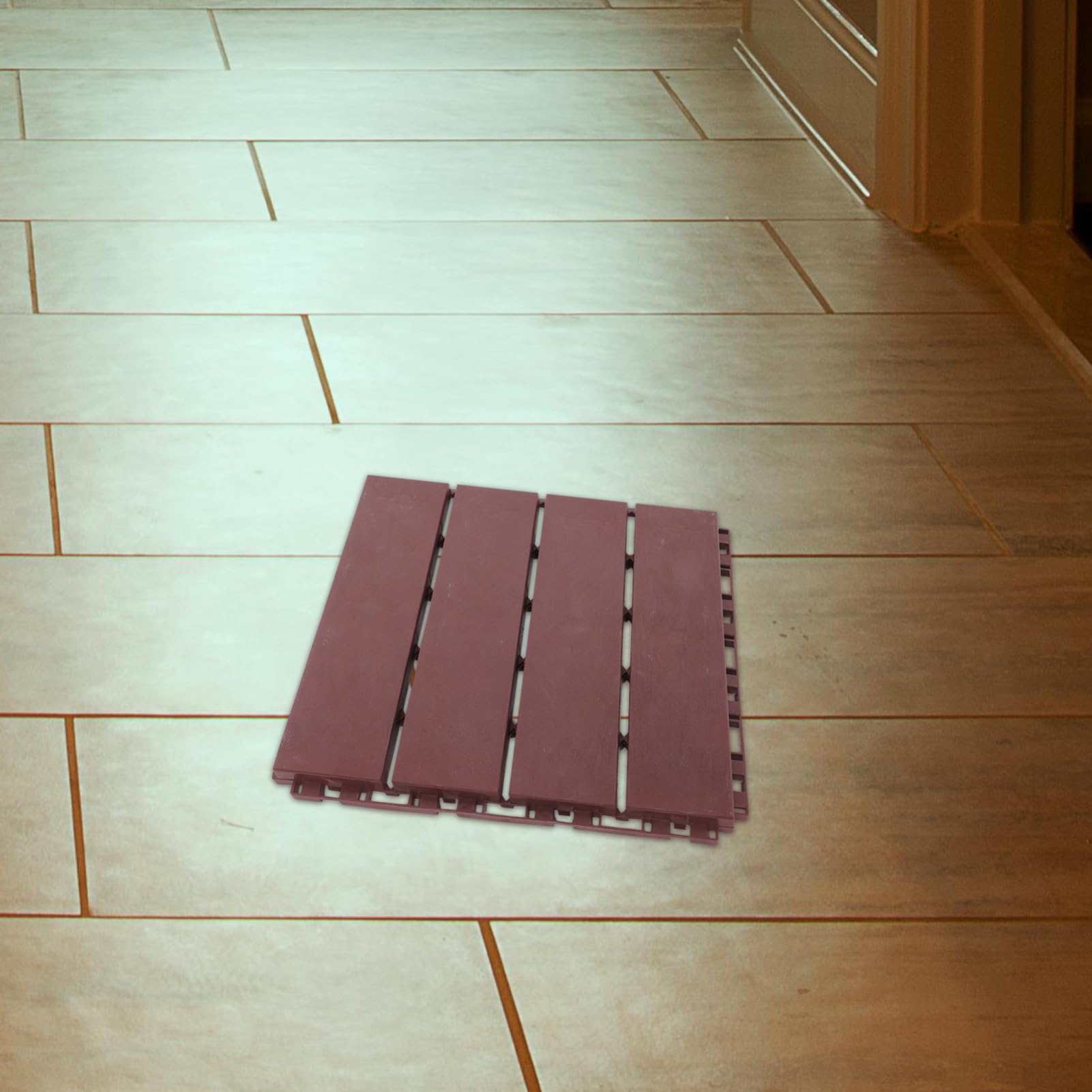 HOMSFOU 6piezas Baldosas Interlocking Para Patio y Jardín Suelo Exterior Antideslizante Resistente Al Agua y Duradero Para Balcón y Terrazas