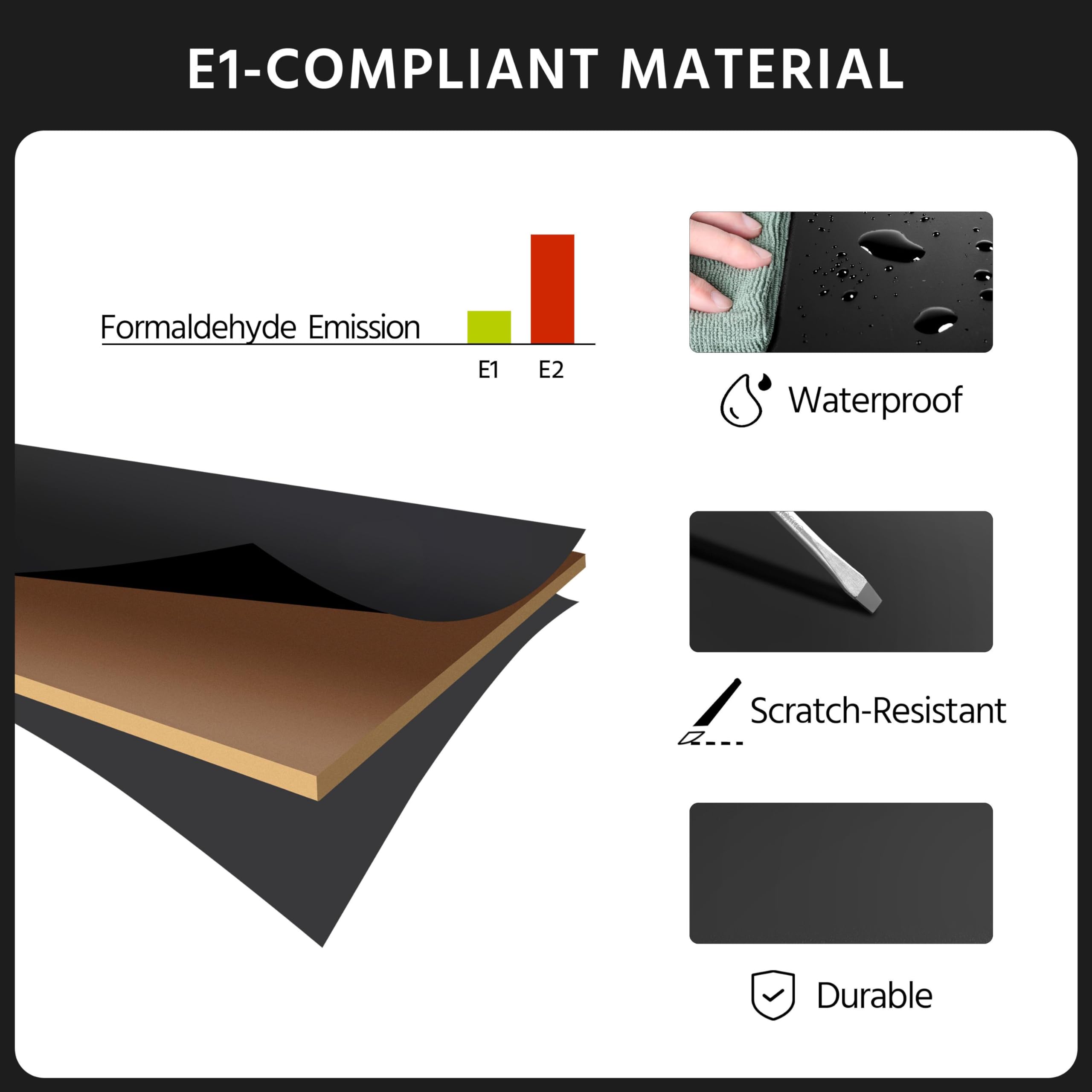 Yaheetech Cassettiera da scrivania con ruote, cassettiera da ufficio con 2 cassetti, serratura raccoglitore estraibile, mobile da ufficio, per cartelle/A4 40 x 40 x 65 cm, nero