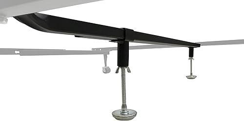 Miniatura 6 de KB Designs - Sistema de riel de soporte central de marco de cama ajustable de metal - Queen/King/Cal King