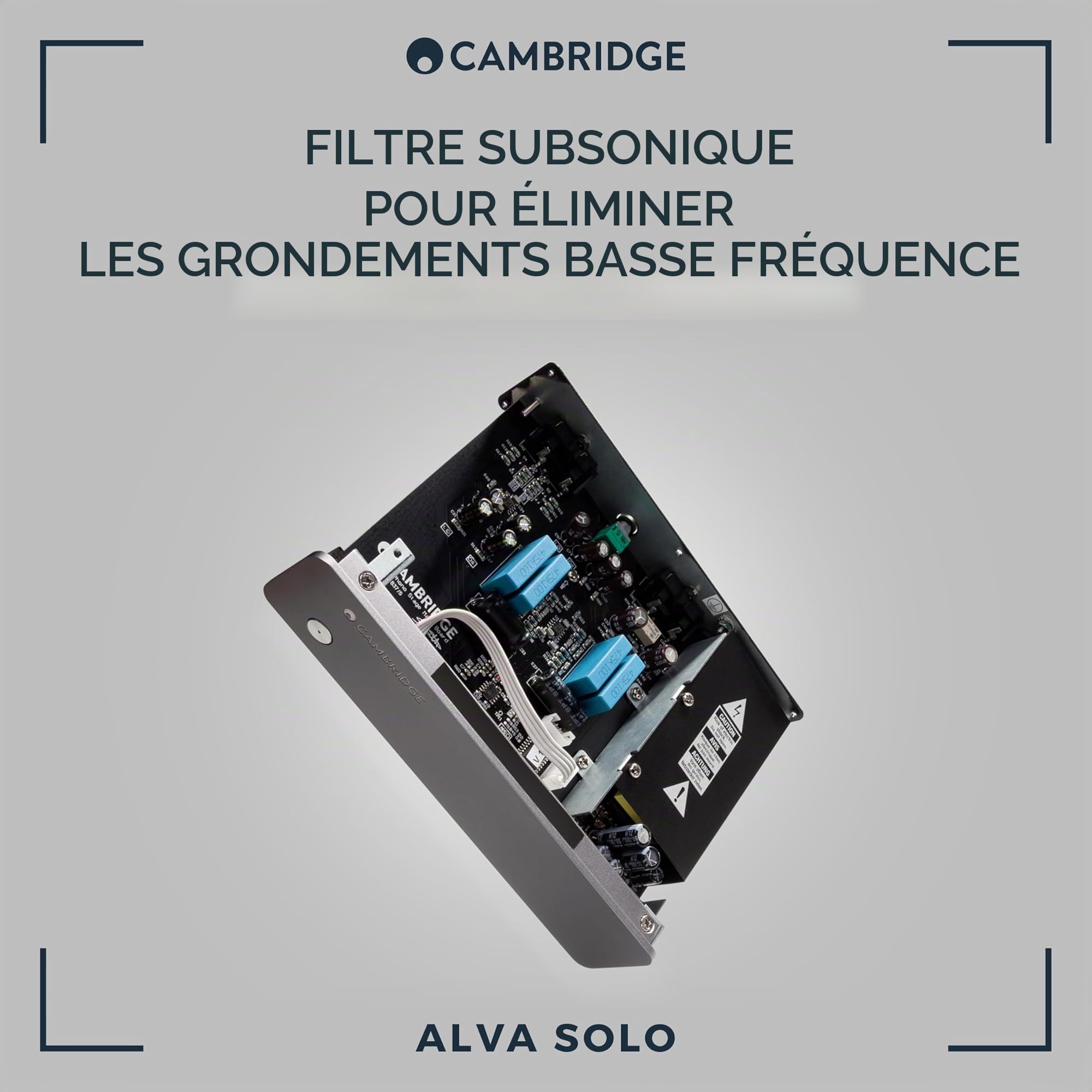 Cambridge Audio Alva Solo – Préamplificateur phono aimant mobile, préampli stéréo HiFi pour tourne-disque & vinyle, faible bruit - Gris Lunaire