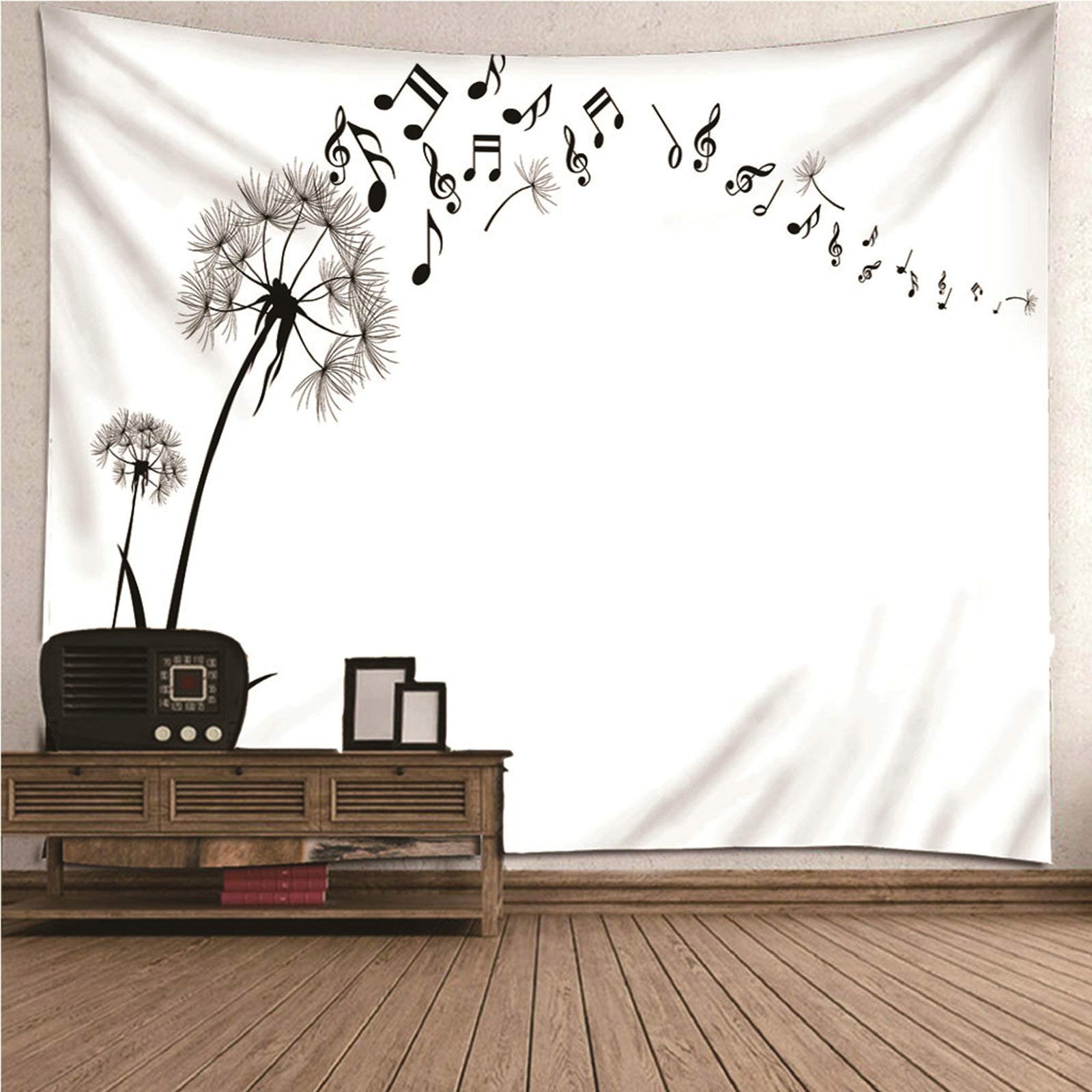 Tapiz de pared con nota musical para renovar paredes aburridas con poliéster lavable