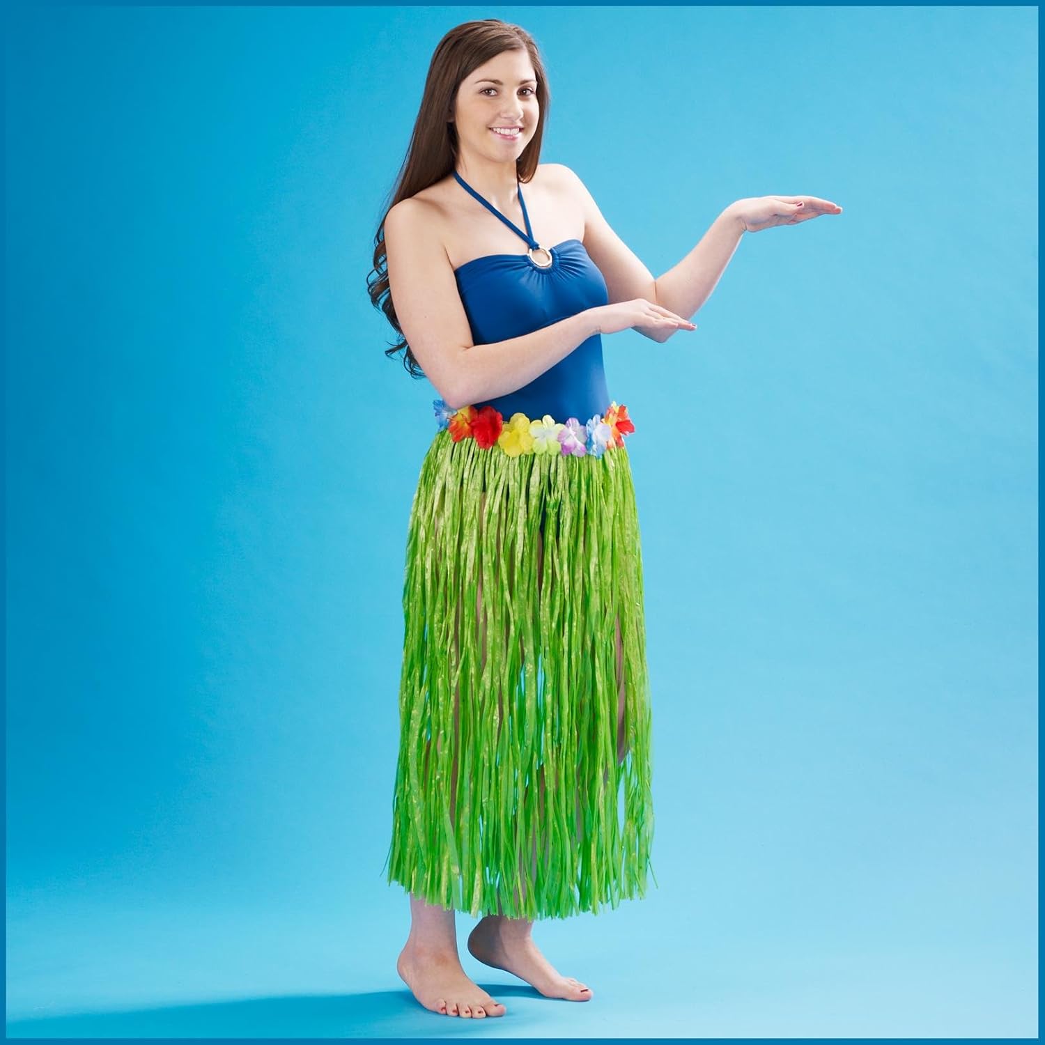 Beistle Adult Artificial Green Grass Hula Skirt