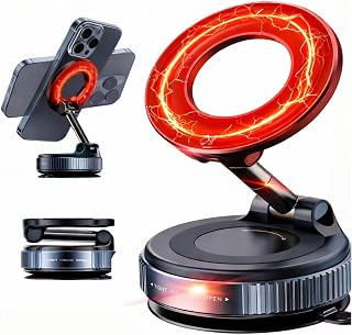2 Year-Replacement Warranty 2026 Upgraded 360° Vacuum Magnetic Car Phone Holder Suction Magnet Ring Foldable Cell Holder f... Price In India