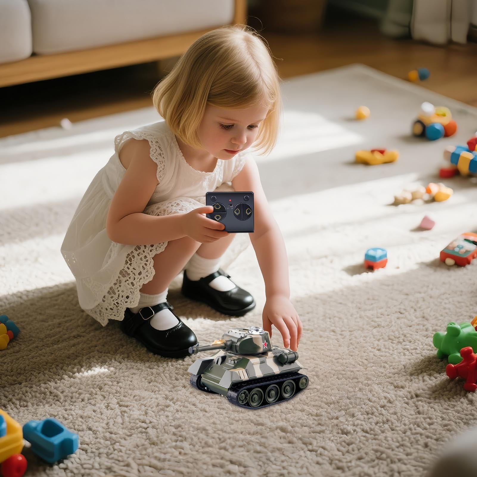 Réservoir Télécommandé Pour ,Véhicule Jouet Télécommande | Modèle Interactif Pour Activités STEM Jeux Maison Jardin Soirées En