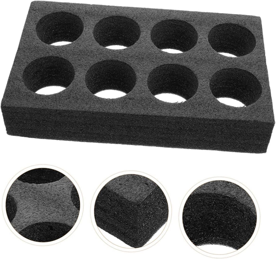 Drink Carrier Tray for 4 Cups Portable Beverage Takeout Tray with Foam Cup Holders 13.77X7.87X5.51 Inch Lightweight Multi-Use Drink Carrier for Office Picnic Party