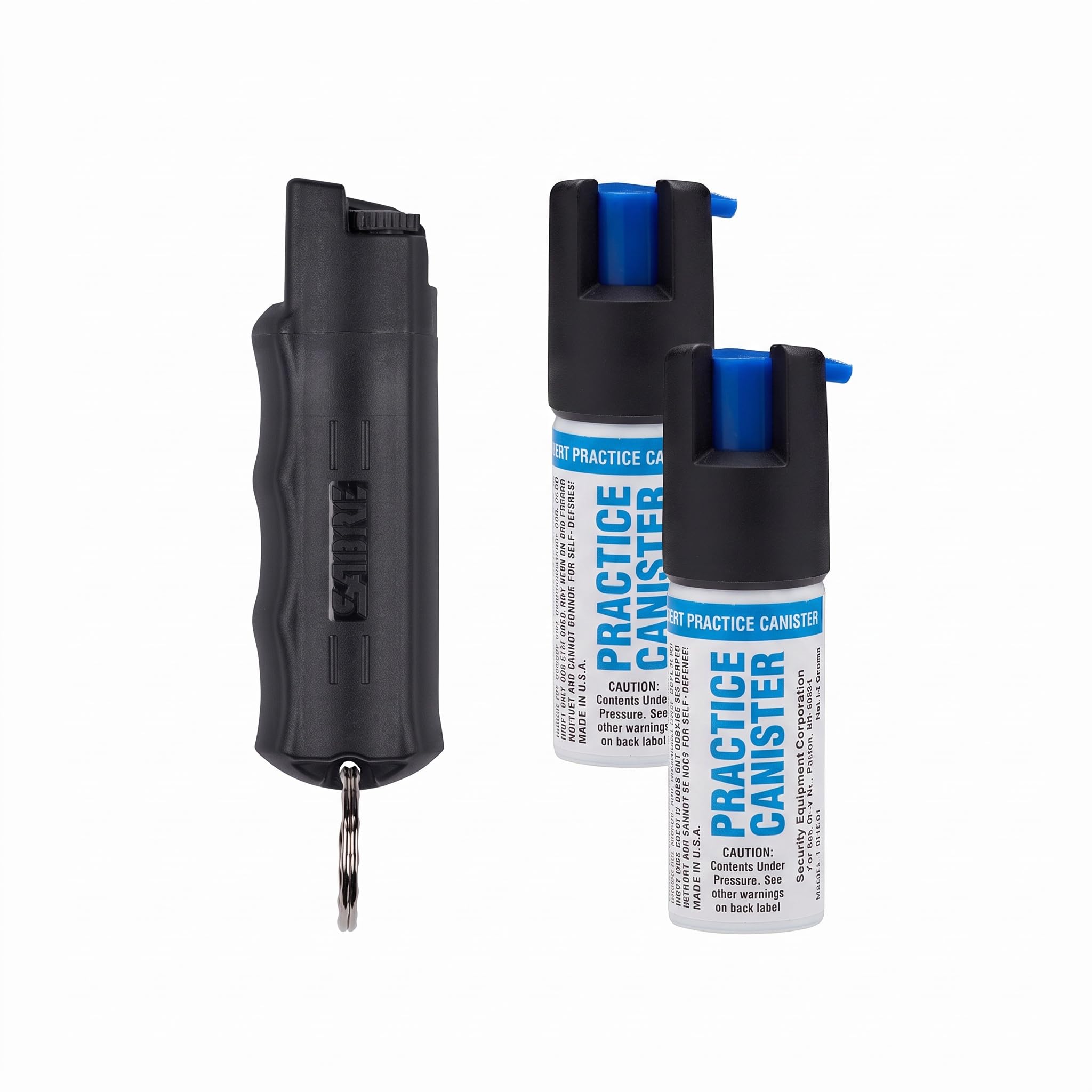 SABRE Pepper Spray - Quick Release Keychain for Easy Carry &amp; Fast Access, Max Police Strength Self Defense OC Spray with UV Dye, 10 Sec. Spray Time, Finger Grip - Faster Aim, 0.54 fl oz, Secure Safety