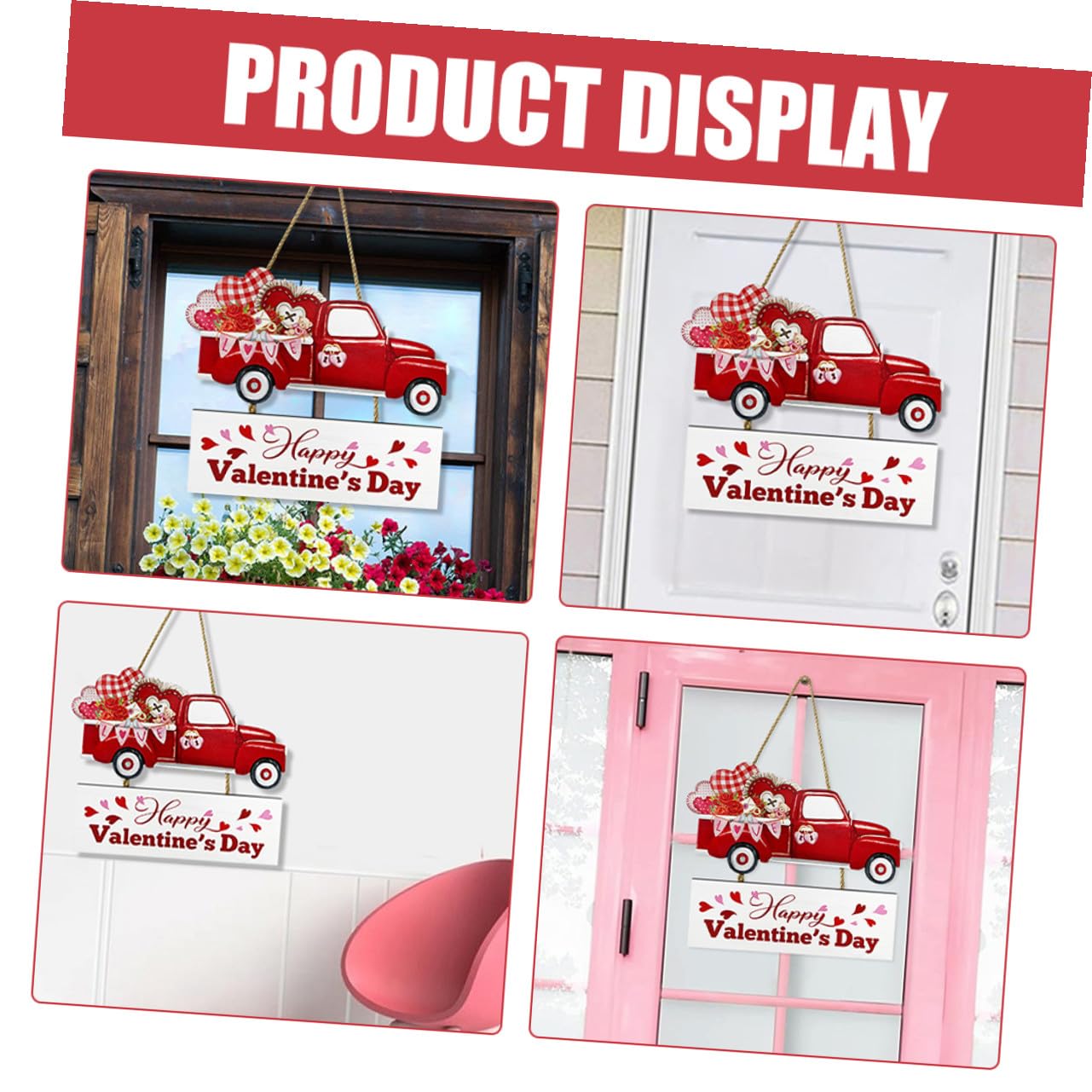 2 Piezas Puerta De Madera Letrero Colgante De Madera Día De San Valentín Decoración Para Puertas Colgantes Al Aire Para Jardín o Porche