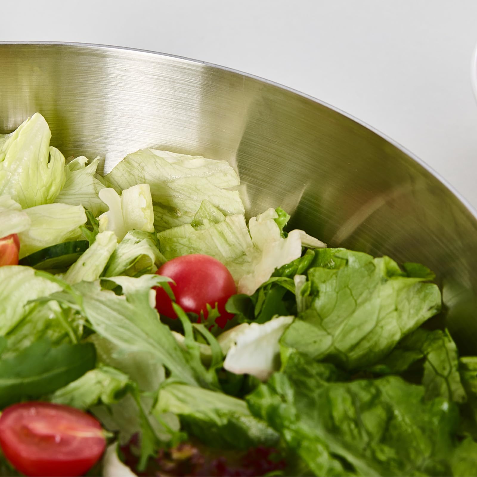 Brightalk Ensaladera martillada de acero inoxidable de 4,252.4 g, cuenco grande para servir palomitas de maíz de frutas
