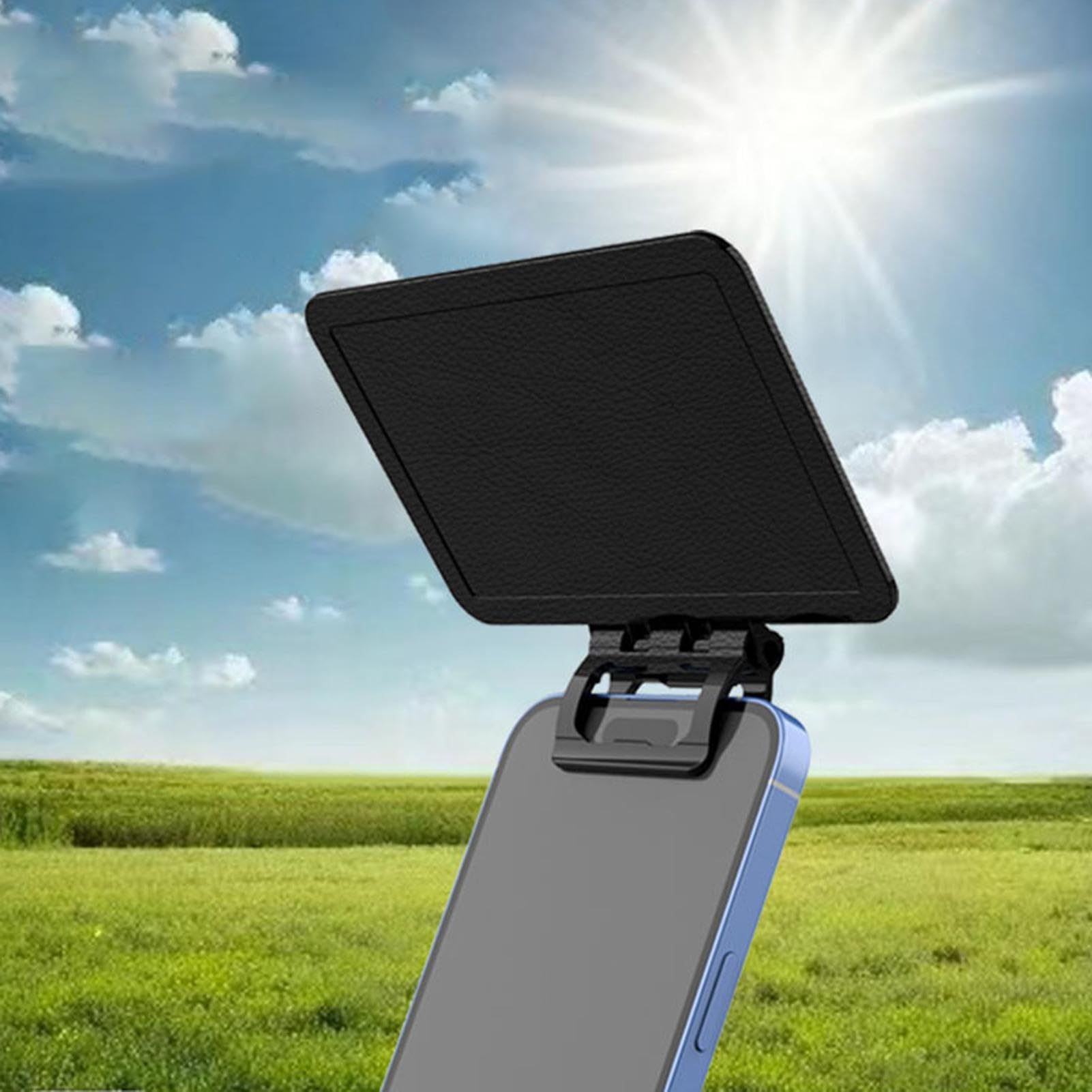 Pare-soleiles Téléphone Anti-UV Pliable - Écran De Protection Anti-éblouissement pour Smartphone, Clip Universel Ajustable, Visière Pare-soleiles pour Voiture Vélo Activités Extérieures