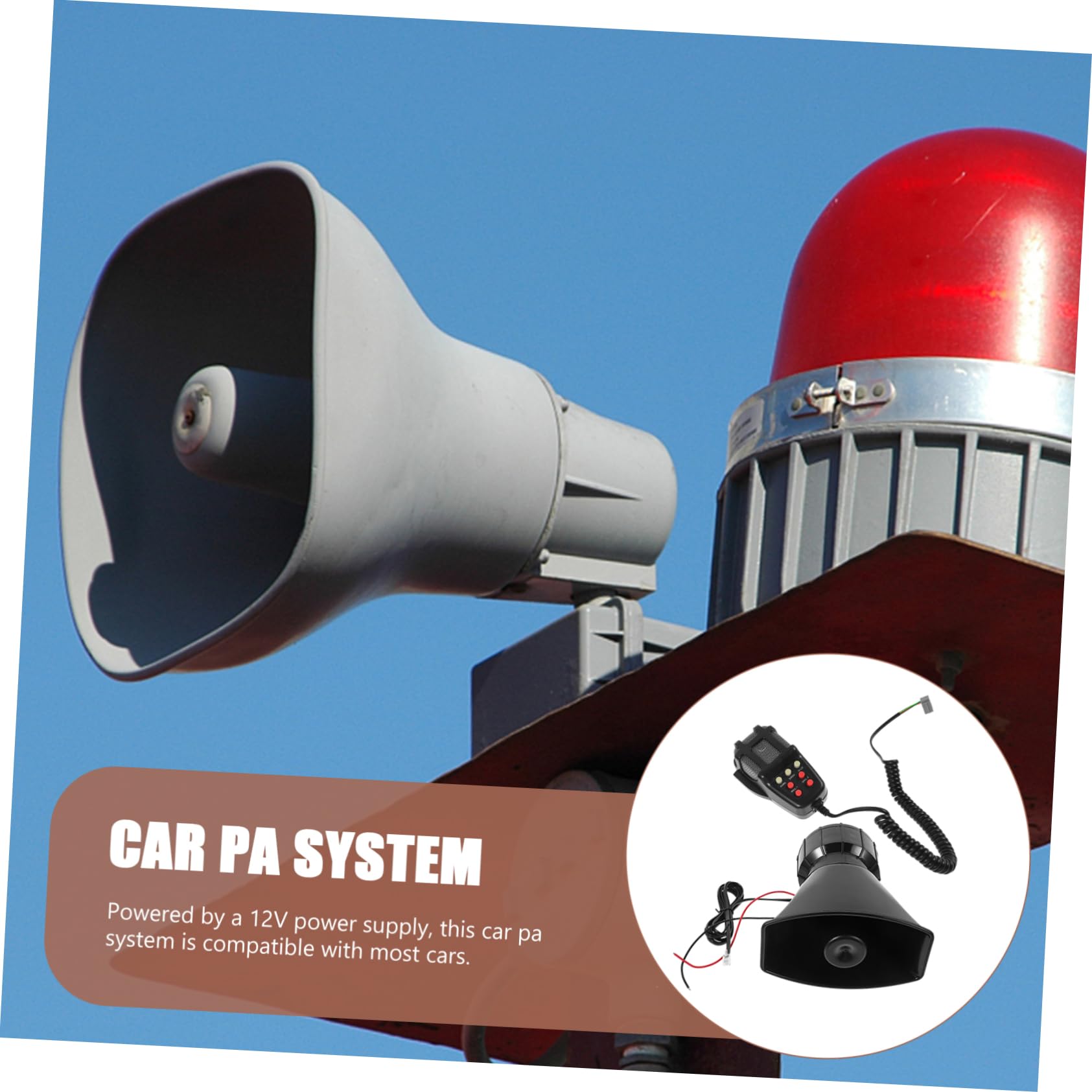 Clacson per Auto e Camion 12v Nero in Plastico Allarme Personalizzabile e Lunga Durata, Sirena Wireless Potente per Sicurezza Veicolare