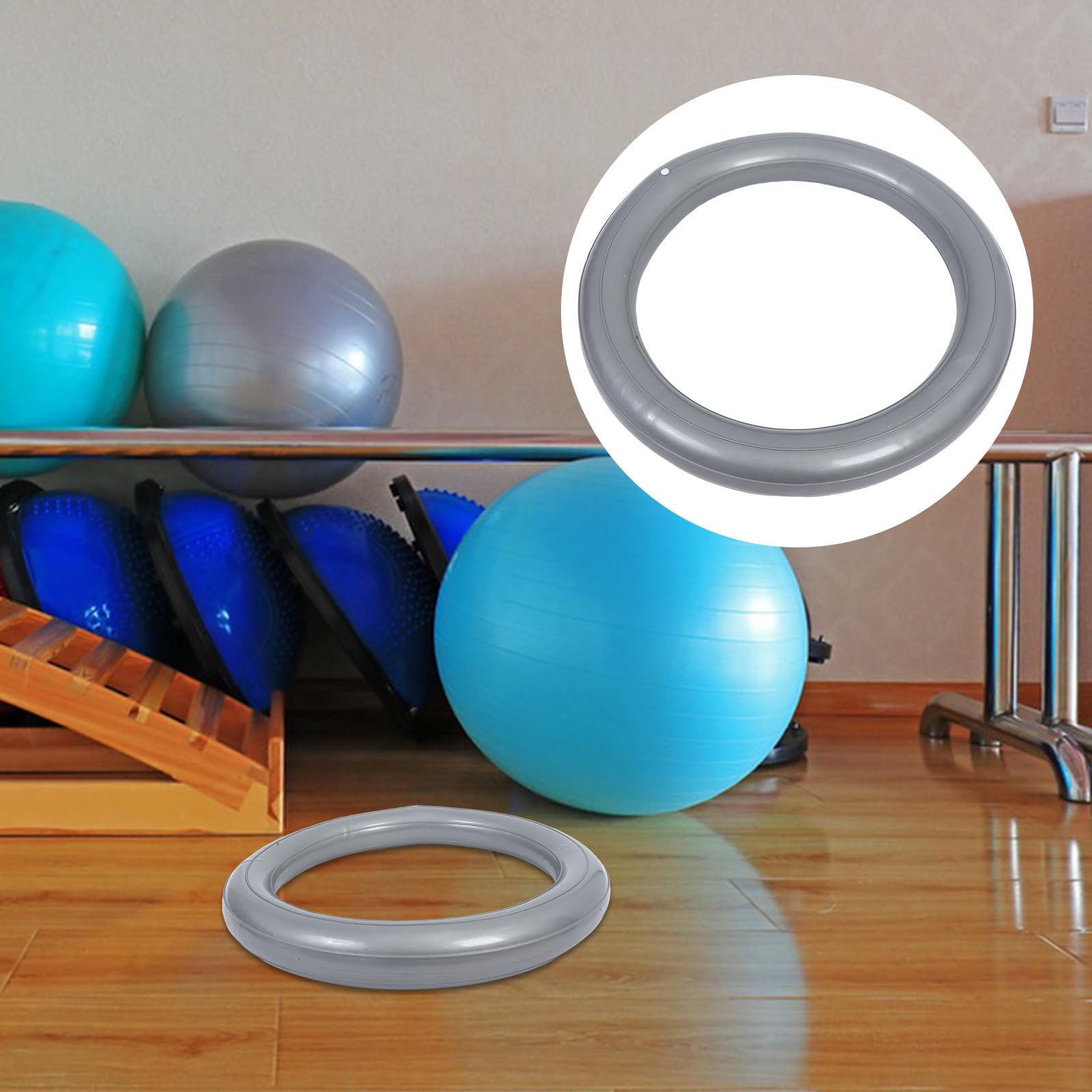 Base de Pelota de Estabilidad para Gimnasio Soporte para Silla Pelota de Fitness Anillo Fijo de PVC Cómoda y Estable para Oficina y Gimnasio