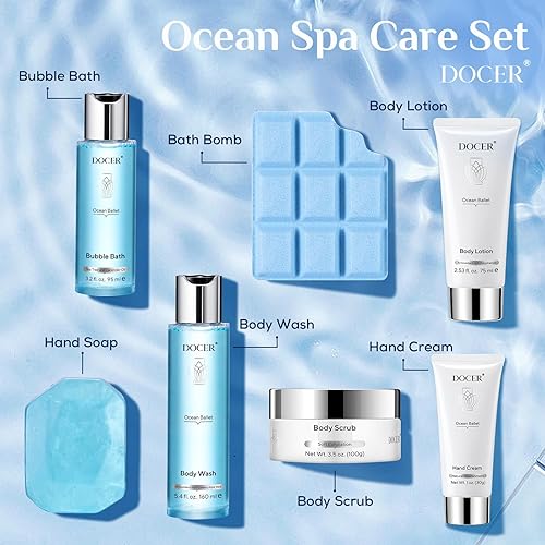 Miniatura 5 de DOCER Regalos de cumpleaños para mujeres, regalos de cuidado personal para mujeres, caja de regalo de relajación de spa oceánico para mamá, esposa,