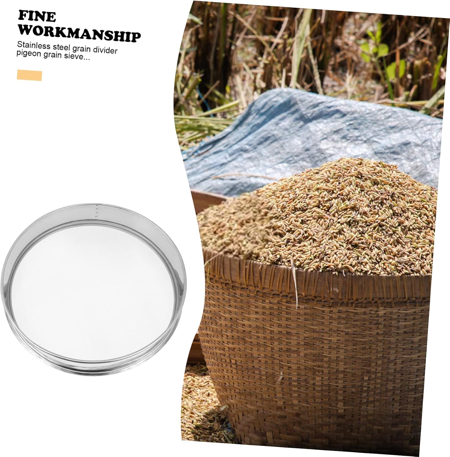 Unomor Stainless Steel Flour Sifter Fine Mesh Strainer for Baking Effortless Sifting Tool Compact and Lightweight Design for Home Kitchen Use