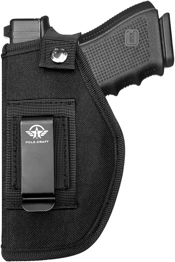 Gun Holster with Laser/Light, IWB/OWB Concealed Carry Pistols Holster with Mag Pouch Fits Most 9mm 380 45ACP, Gun Holsters for Men and Women Left/Right Hand, for Glock, S&W, Sig, and More