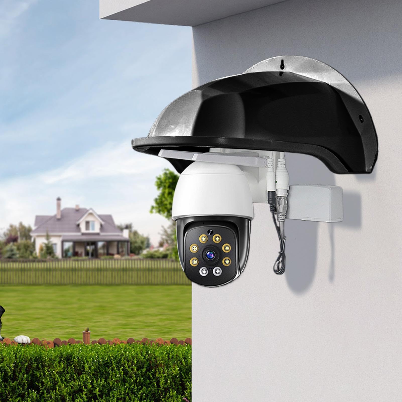 Copertura per fotocamera da esterno, custodia per fotocamera di sicurezza per esterni, Coperture per telecamera esterna, Copertura per tetto protettore per telecamera di sicurezza per