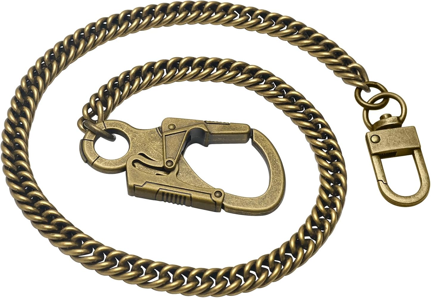 ルードギャラリー WALLET CHAIN TYPE-2 Men's 18 inch Biker Styled Wallet Chain, Nickel Finish & Genuine