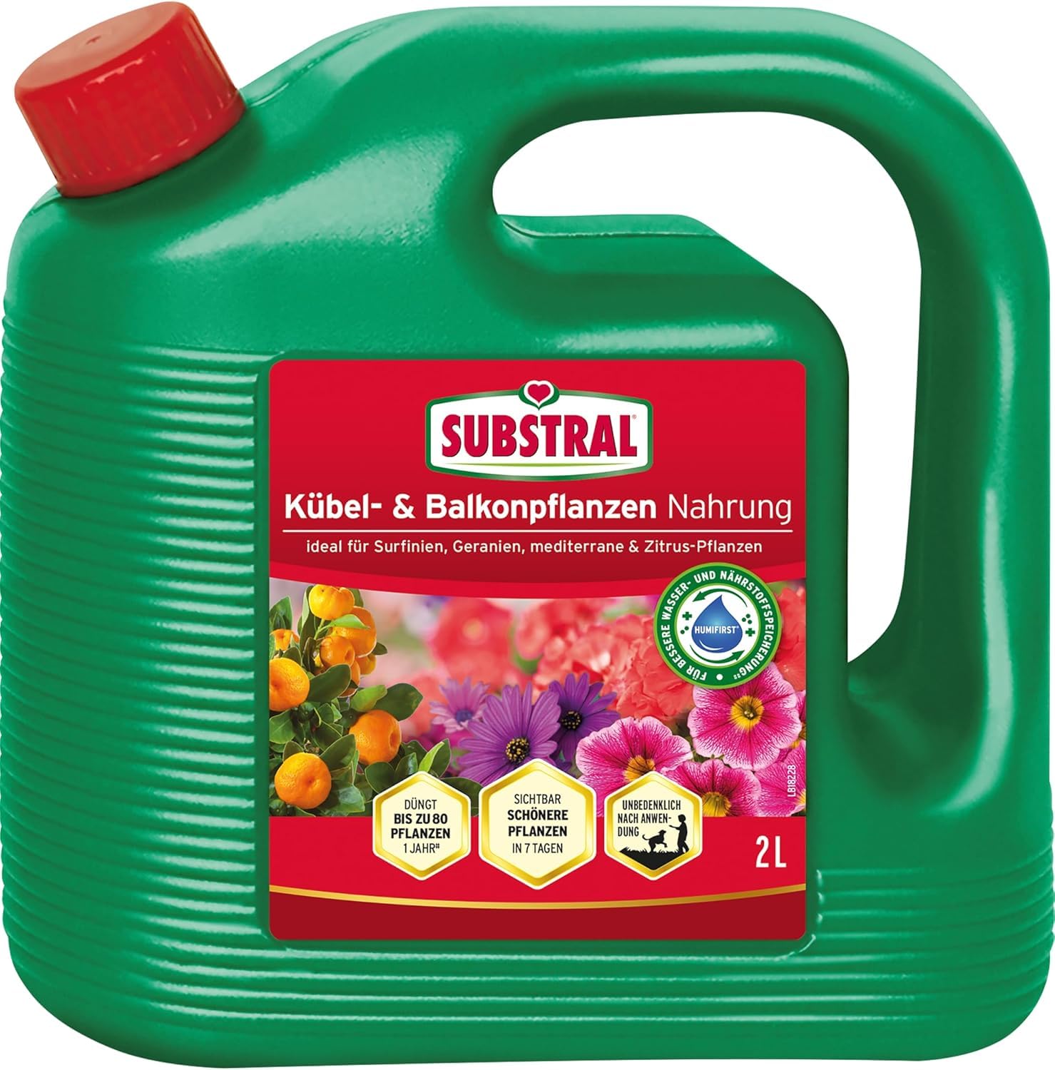 Substral Spezial-Flüssigdünger für Balkon- & Kübelpflanzen, 2L - Langanhaltende Blütenpracht & Gesundes Wachstum