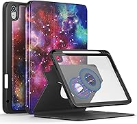 Vista 10 de Funda giratoria para iPad (A16) 11ª generación de 11 pulgadas 2025/10ª generación de 10.9 pulgadas 2022 con soporte para lápices, cubierta Verde