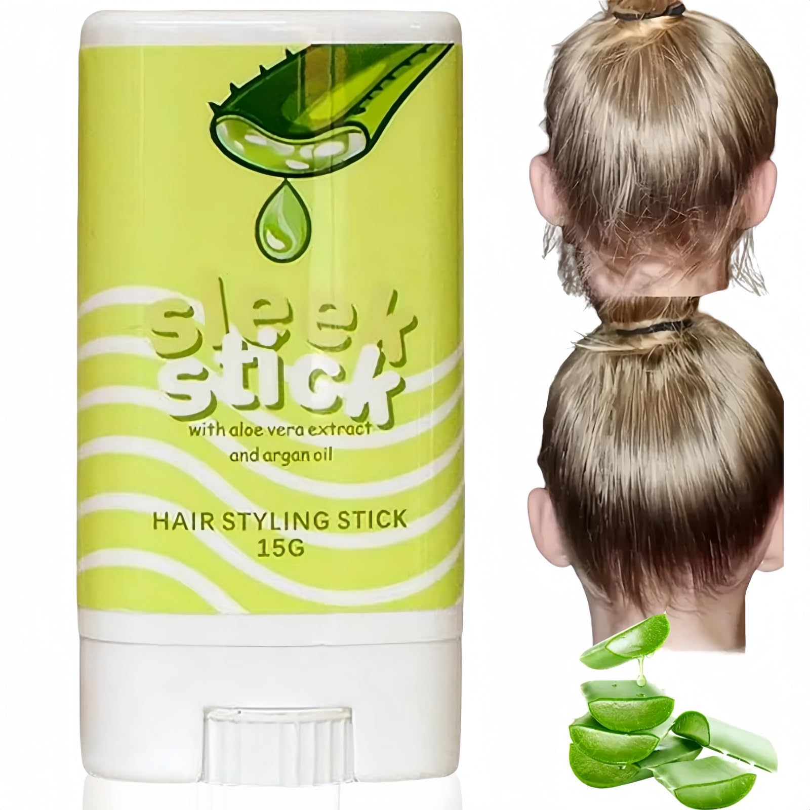Hair Wax Stick for Flyaways - Non-greasy Styling Edge Control for Hair, Wigs - Smoothing Frizz Finishing Stick for Men and Women