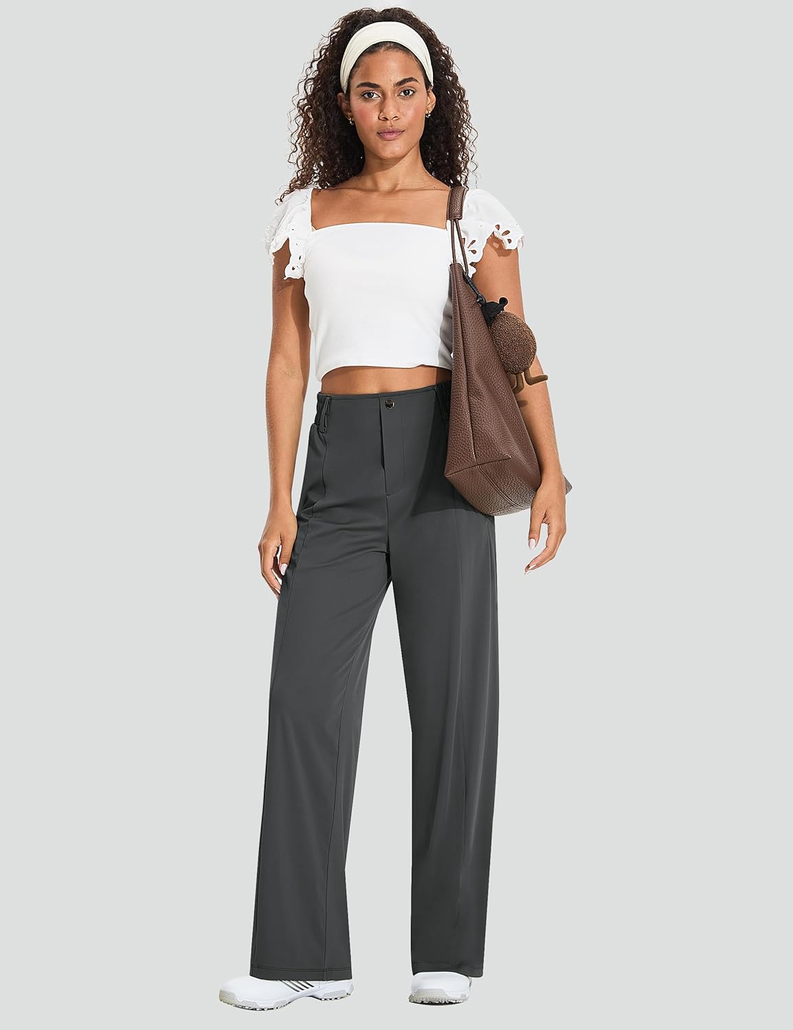 Women's Wide Leg Golf Dress Pants 27"/29"/31" Flowy Travel Work Slacks Trousers UPF 50+ Business Casual Outfits Palazzo Pants - Image 6